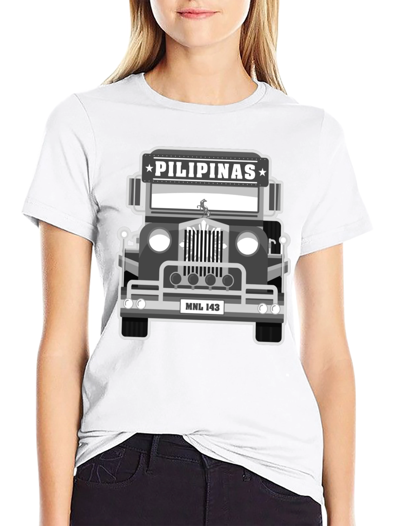 Pilipinas Jeepney Graphic Tee - Manila Souvenir T-Shirt
