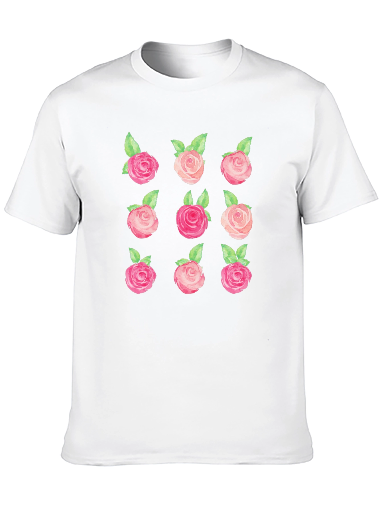 Floral Roses Graphic Tee - Classic Black