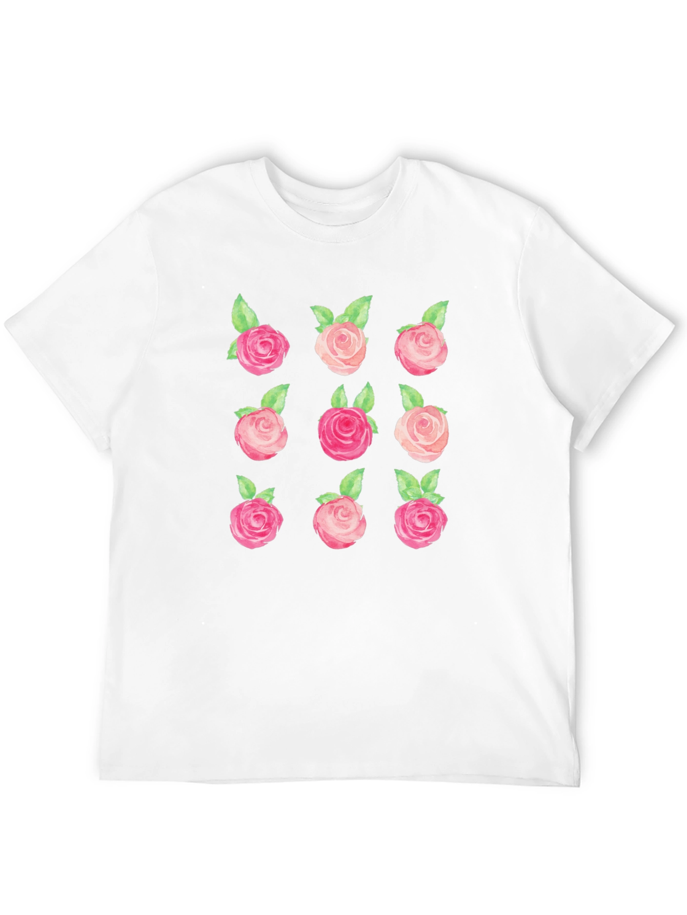Floral Roses Graphic Tee - Classic Black