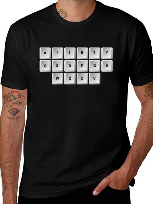 AZERTY Keyboard T-Shirt - Black Graphic Tee