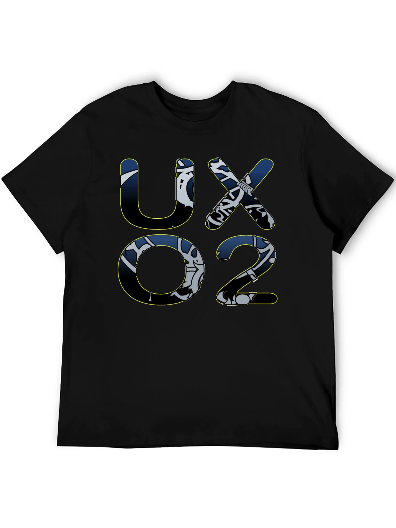 UX02 Graphic Print T-Shirt - Black