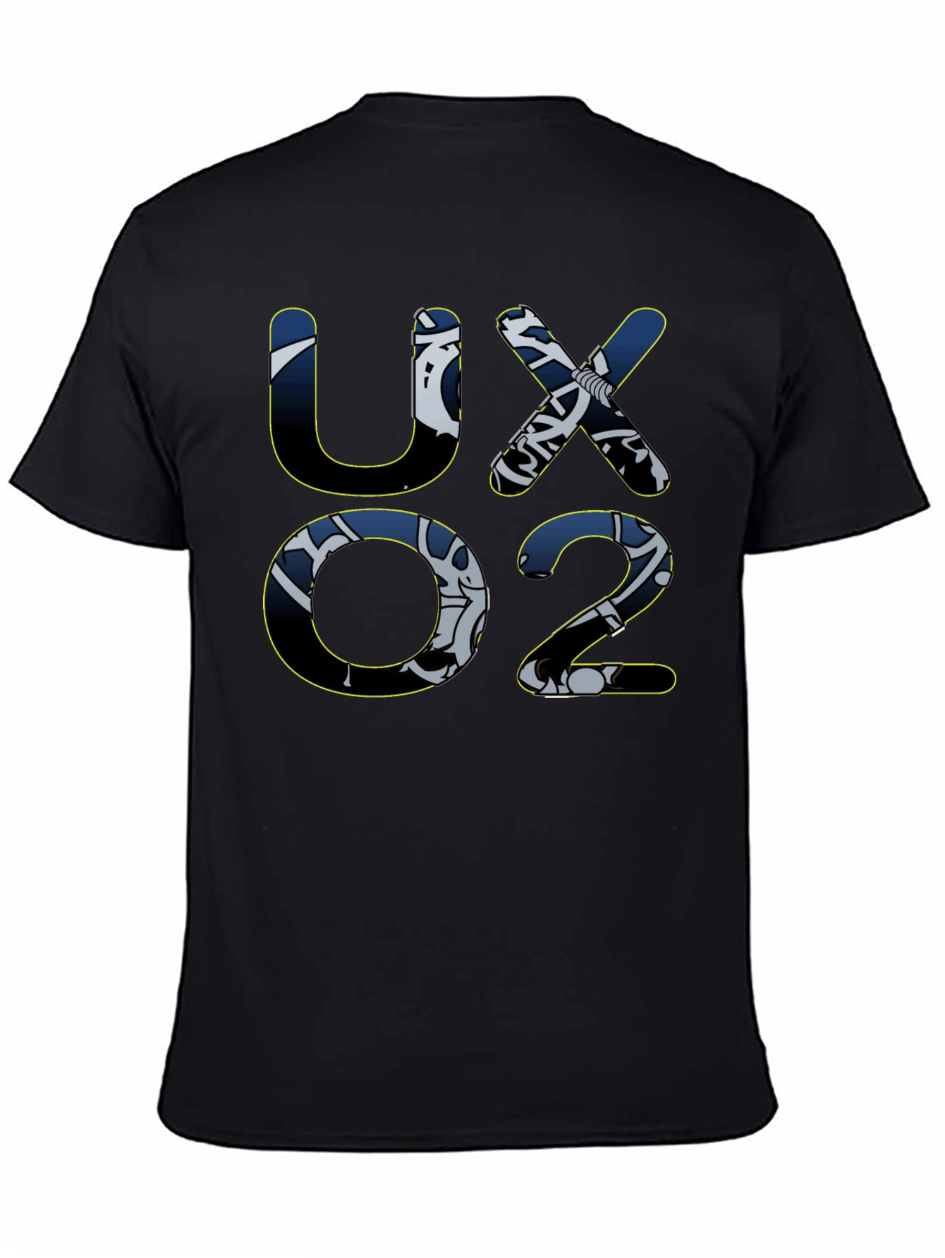 UX02 Graphic Print T-Shirt - Black