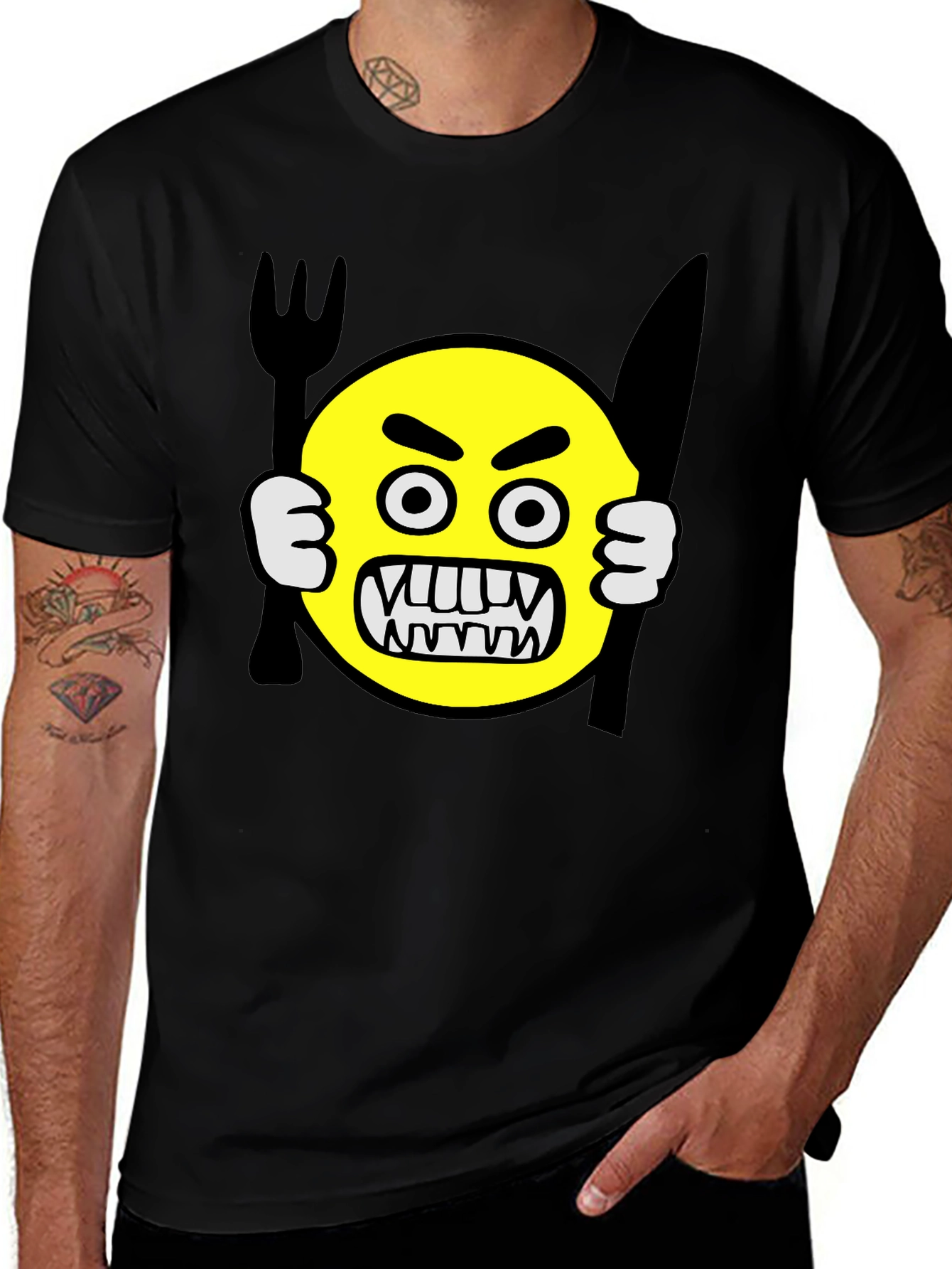 Angry Emoji Graphic T-Shirt