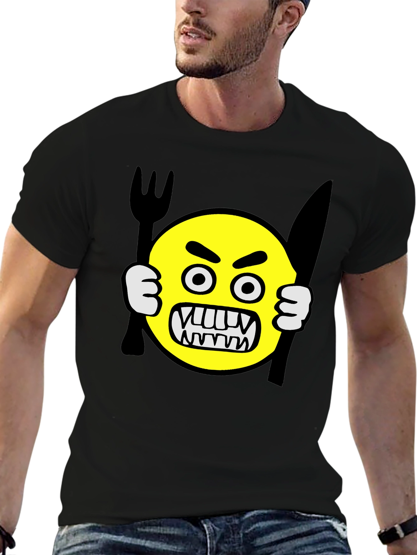 Angry Emoji Graphic T-Shirt