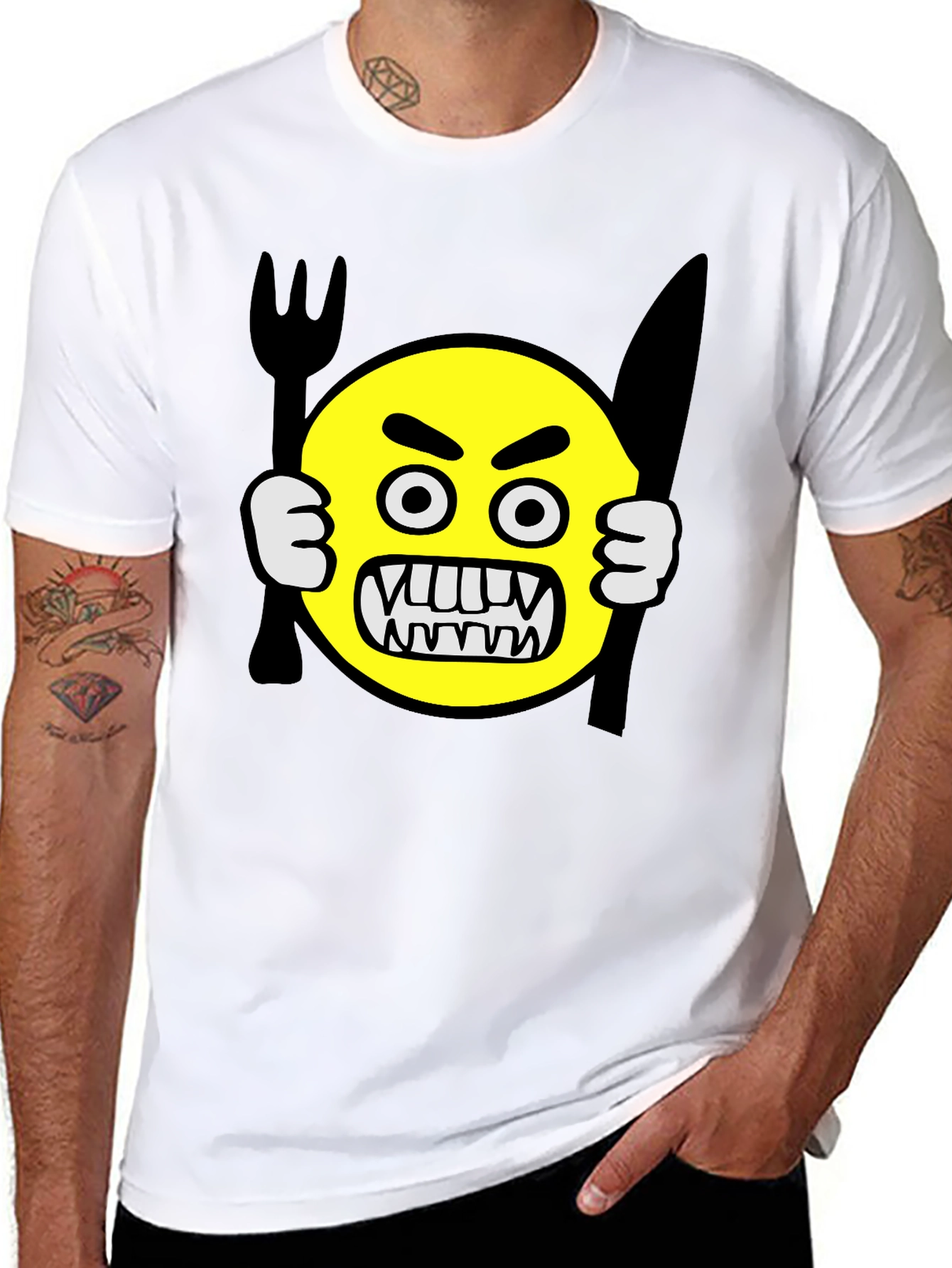 Angry Emoji Graphic T-Shirt