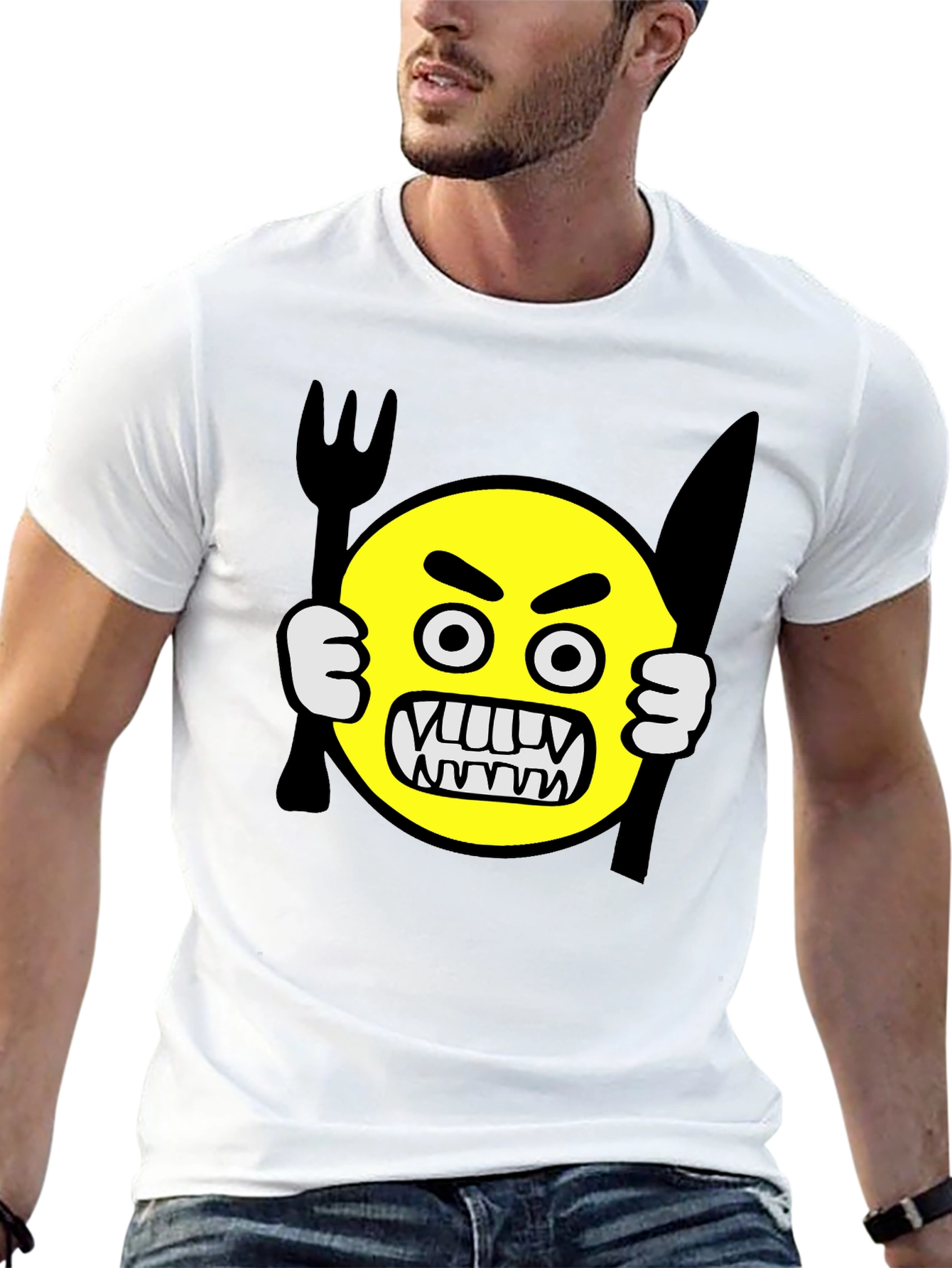 Angry Emoji Graphic T-Shirt