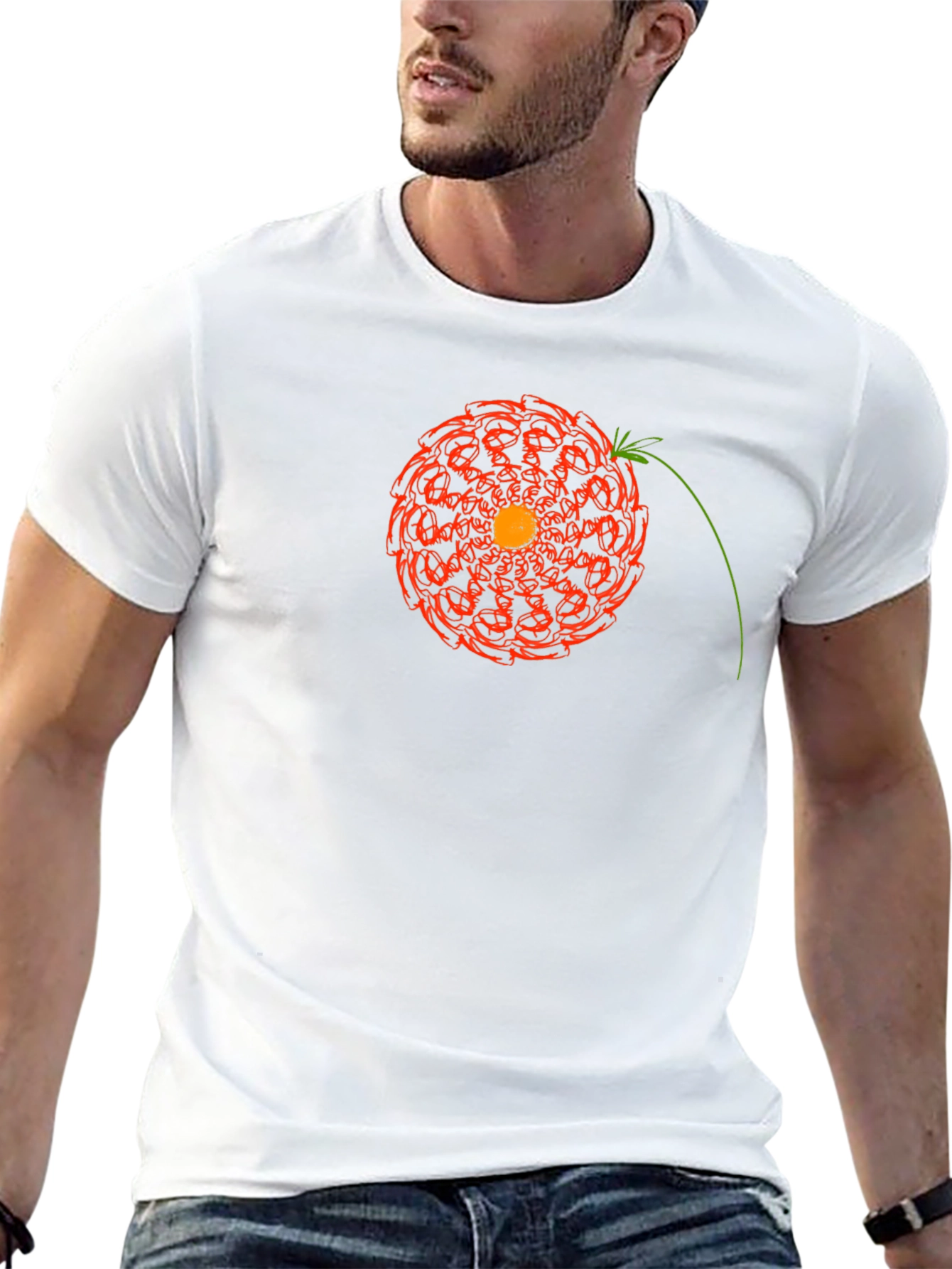 Abstract Floral Graphic Tee - Modern Design