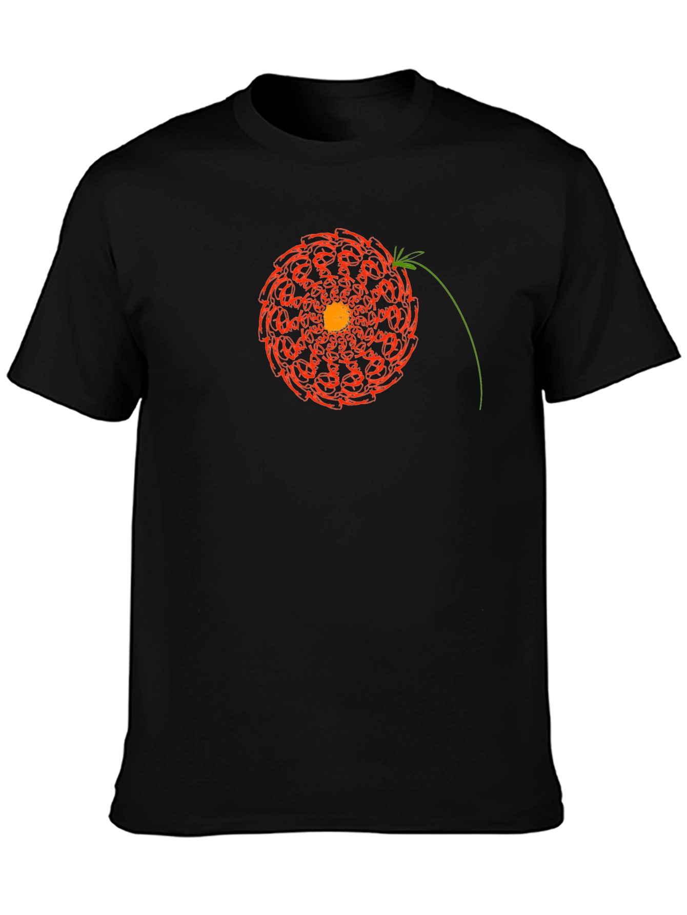 Abstract Floral Graphic Tee - Modern Design