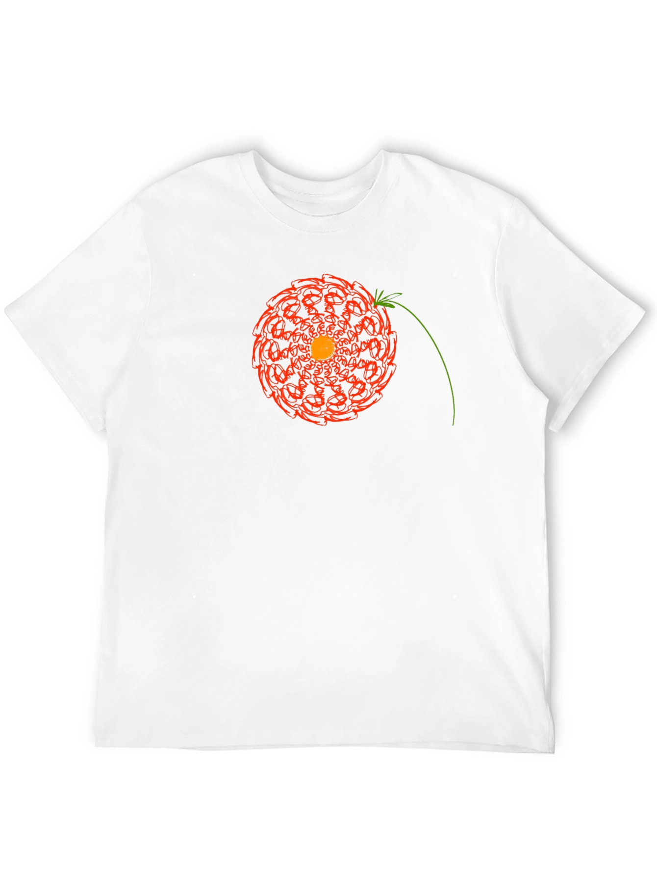 Abstract Floral Graphic Tee - Modern Design