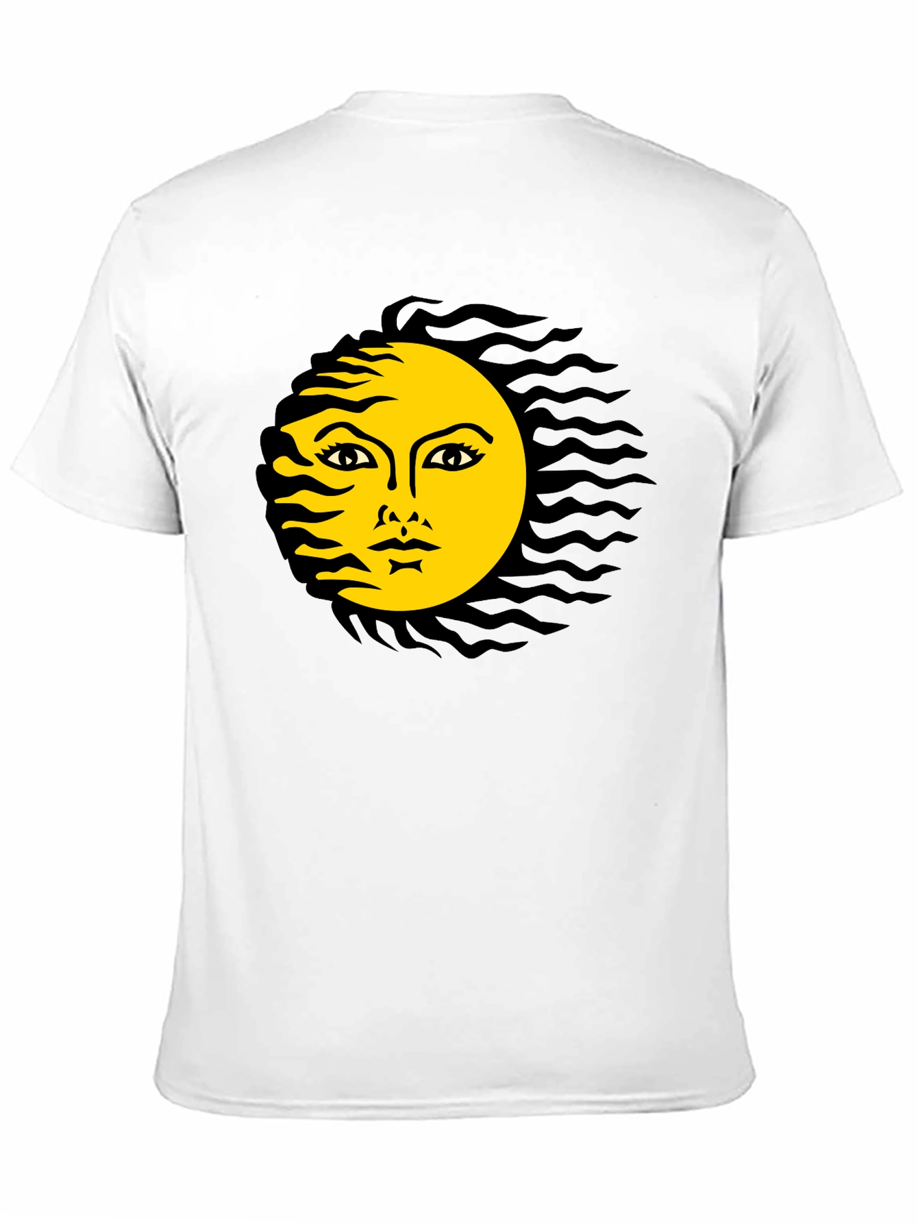 Black T-Shirt with Sun Graphic