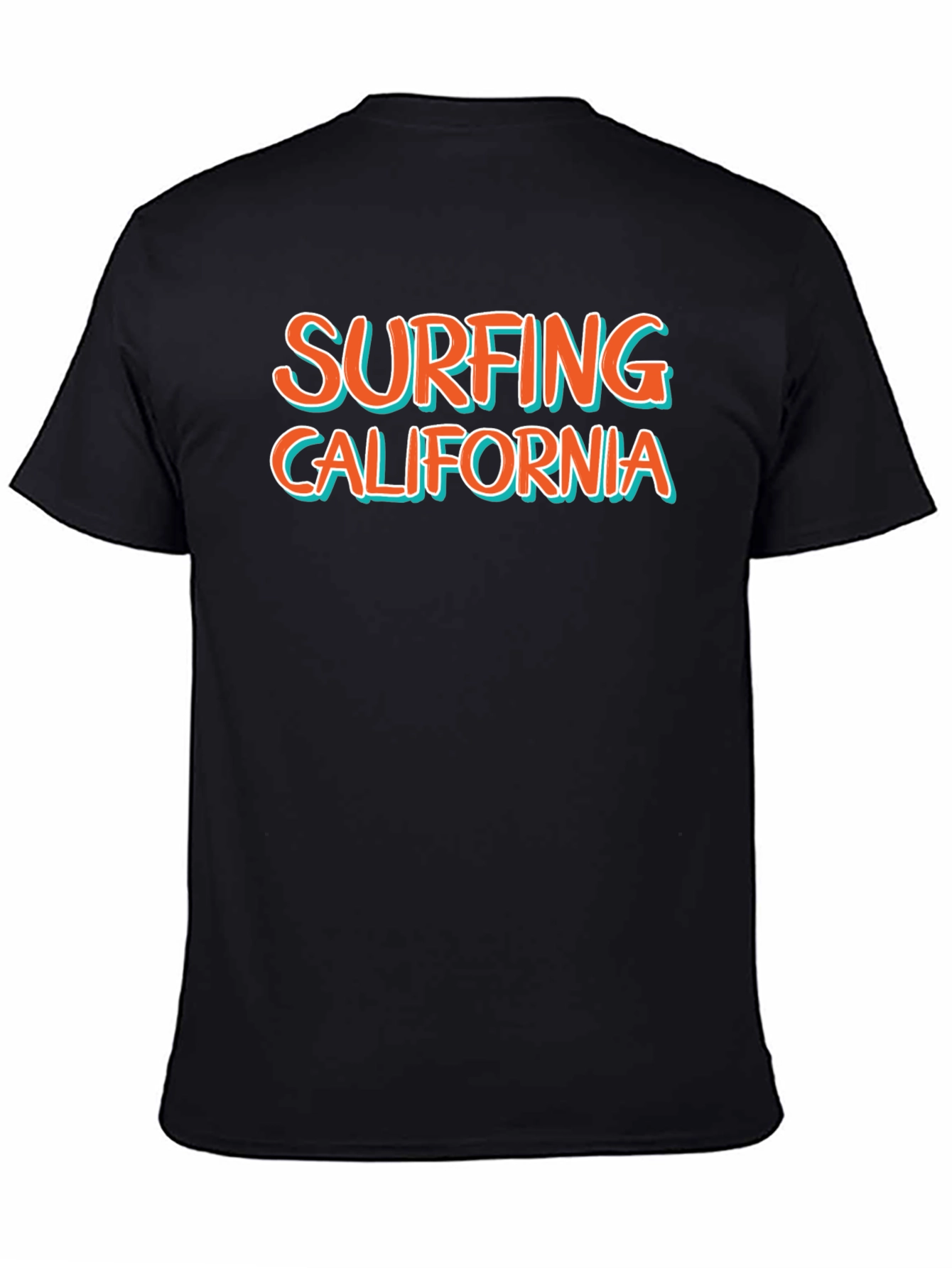 Surfing California Black Graphic Tee