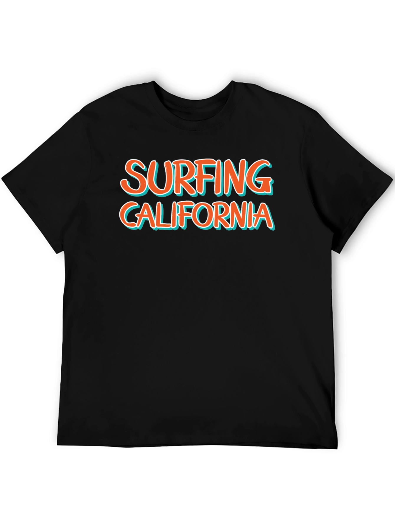 Surfing California Black Graphic Tee
