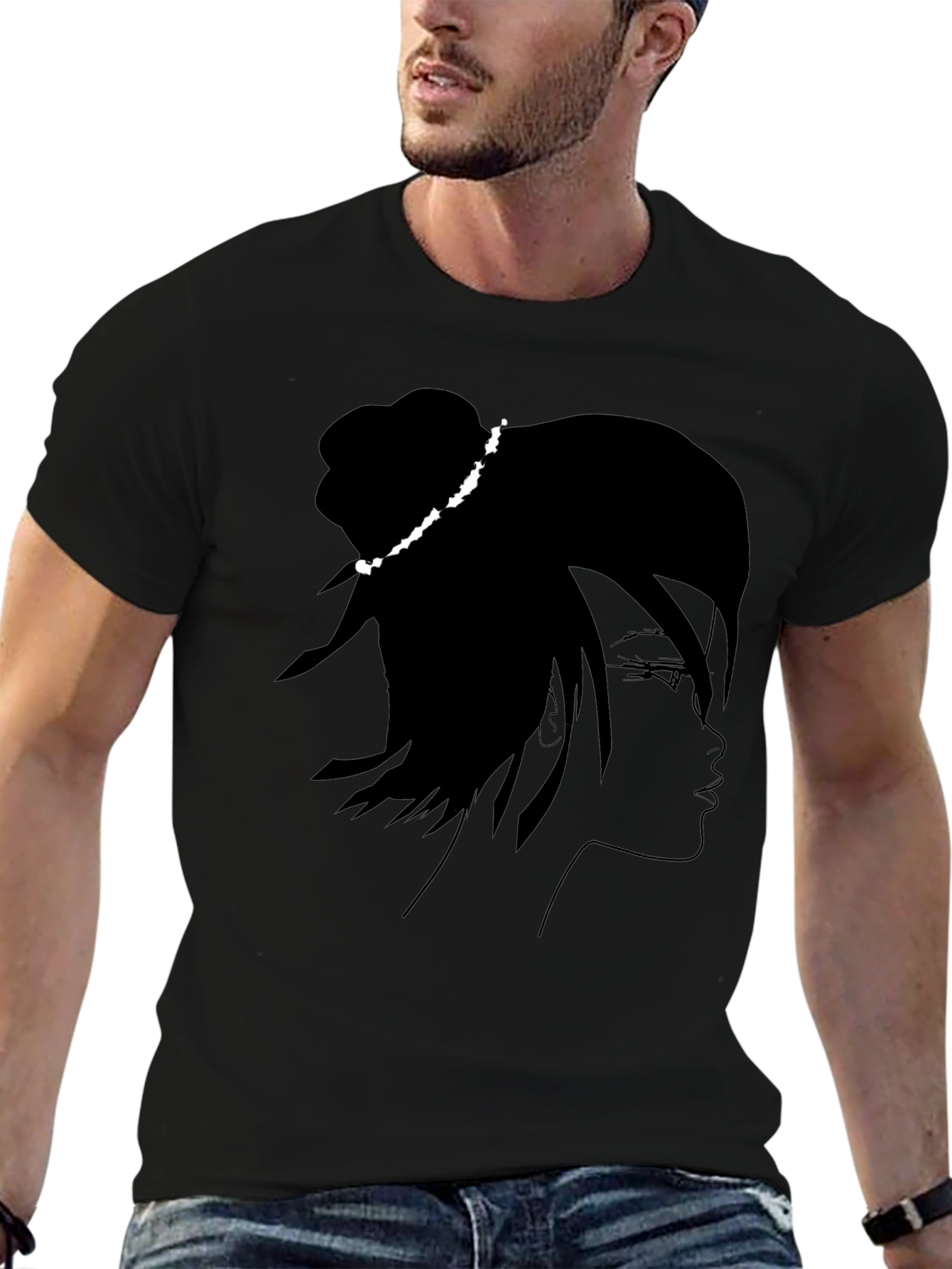 Silhouette Girl Black T-Shirt