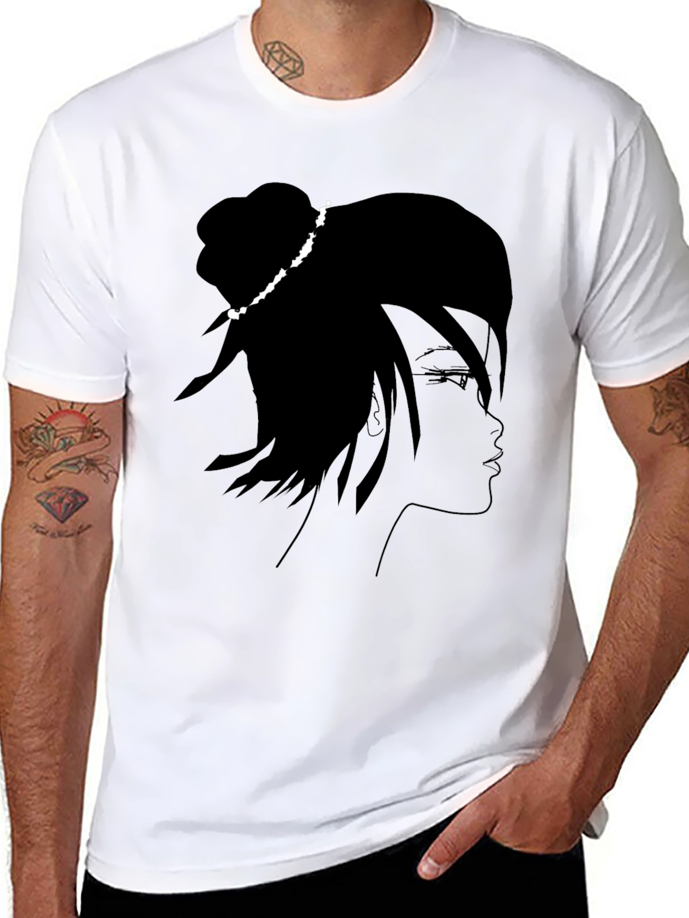 Silhouette Girl Black T-Shirt