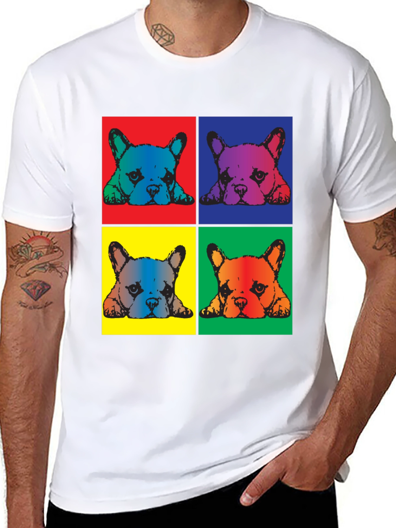 Pop Art French Bulldog Graphic Tee
