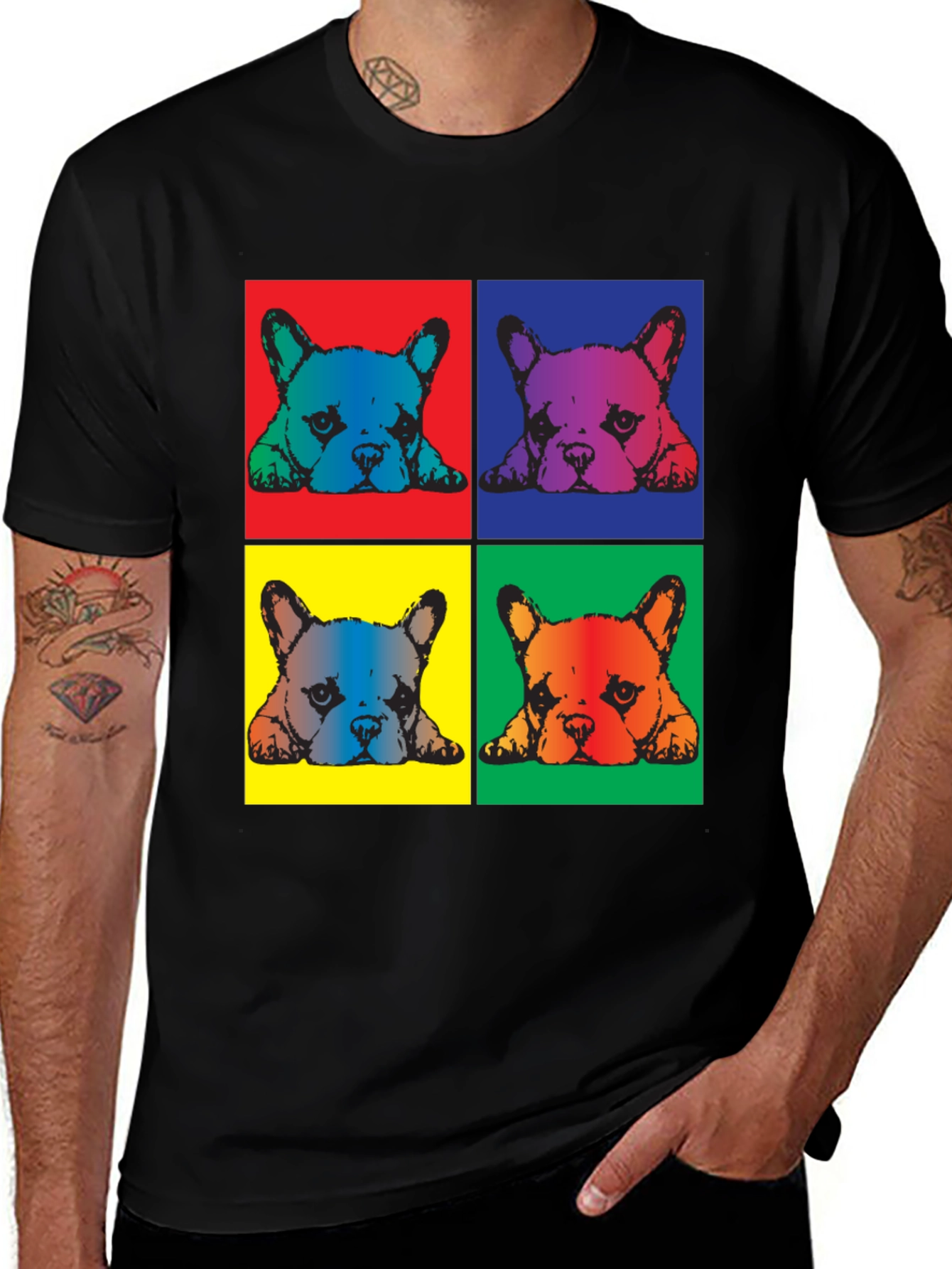Pop Art French Bulldog Graphic Tee