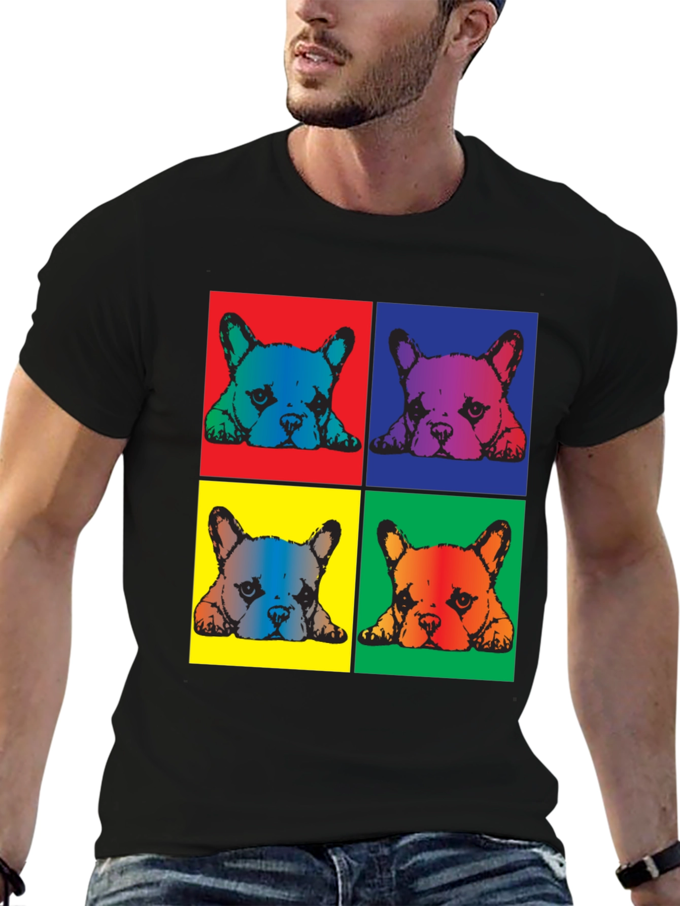 Pop Art French Bulldog Graphic Tee