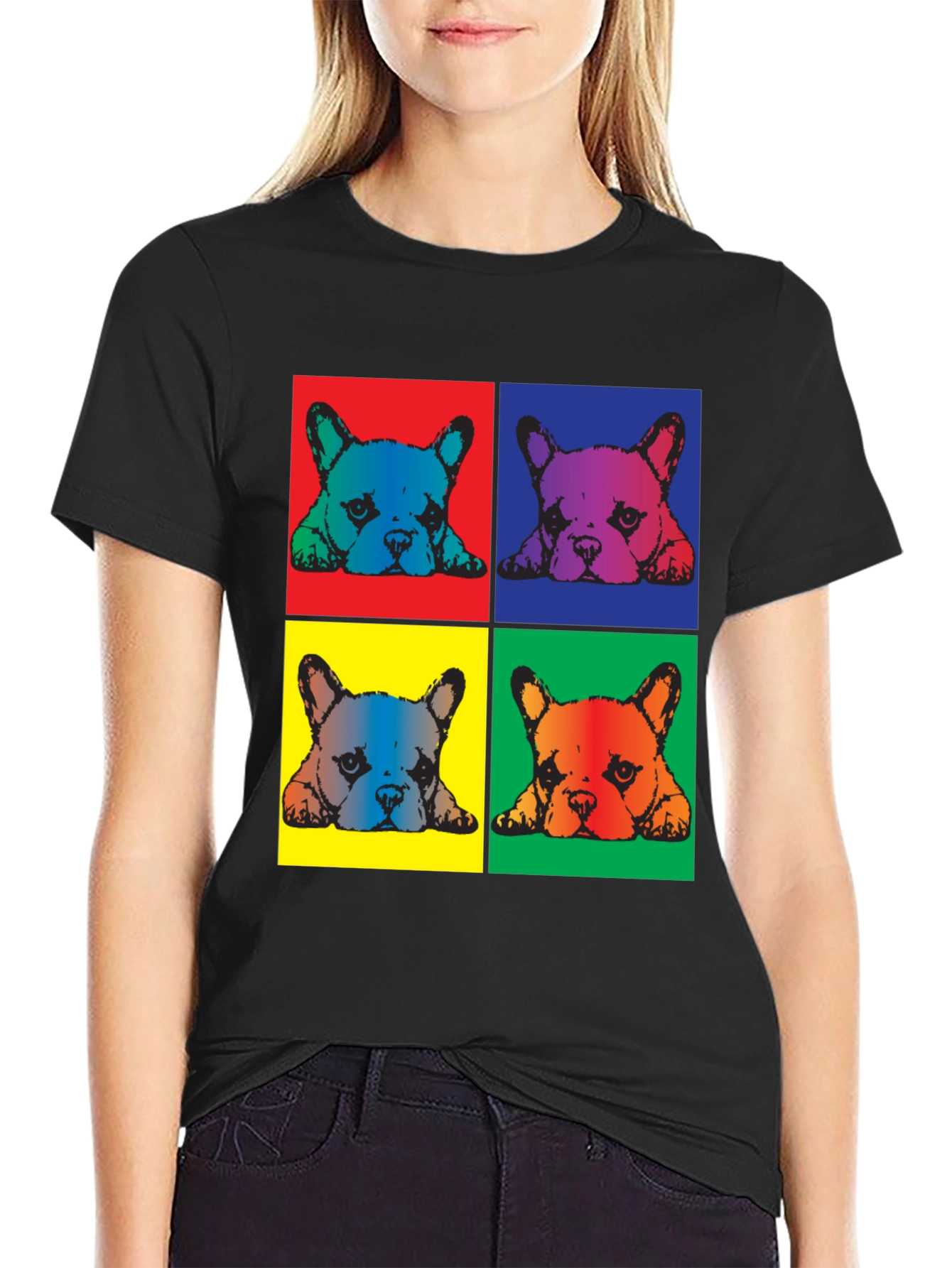 Pop Art French Bulldog Graphic Tee