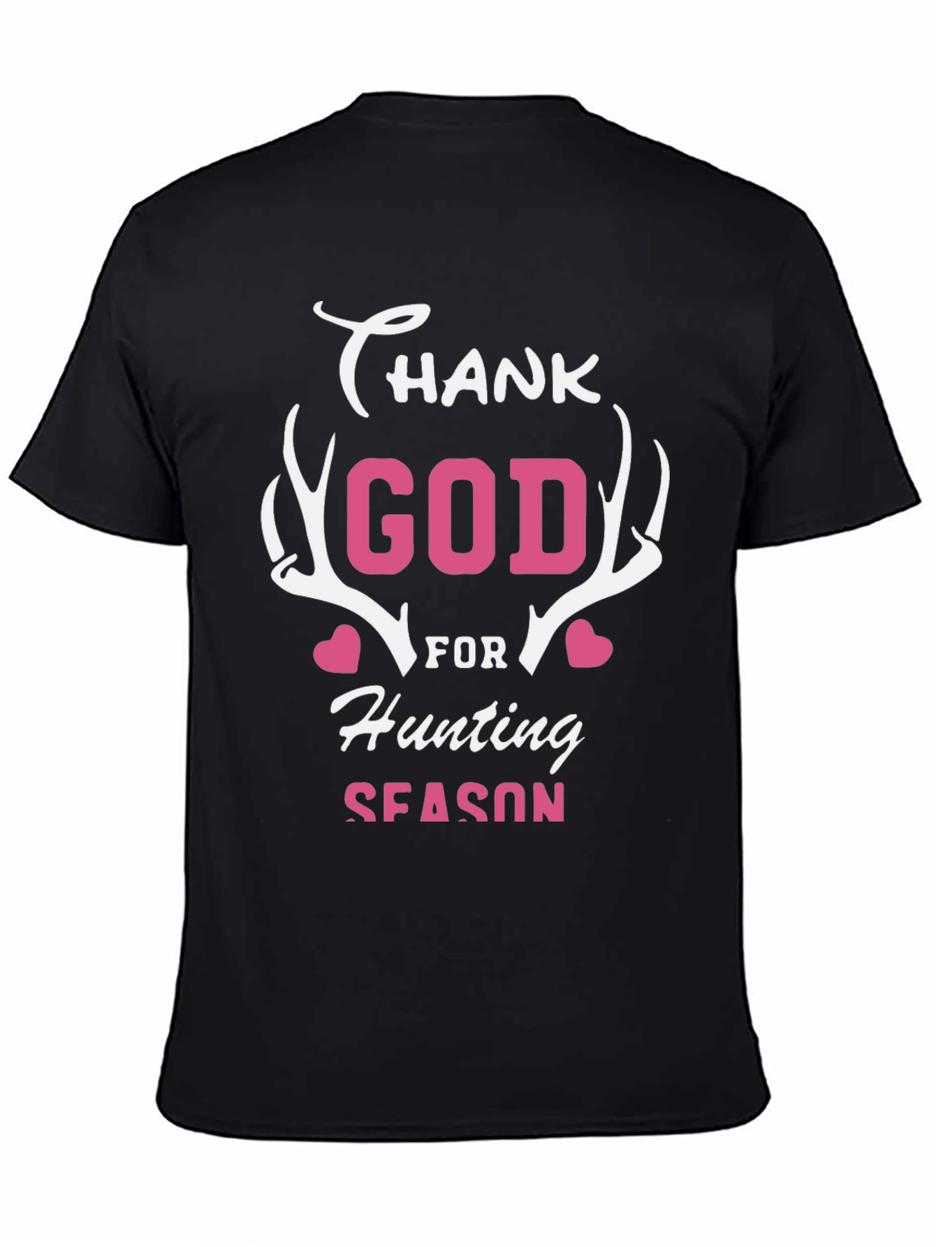 Thank God For Hunting Season Black T-Shirt