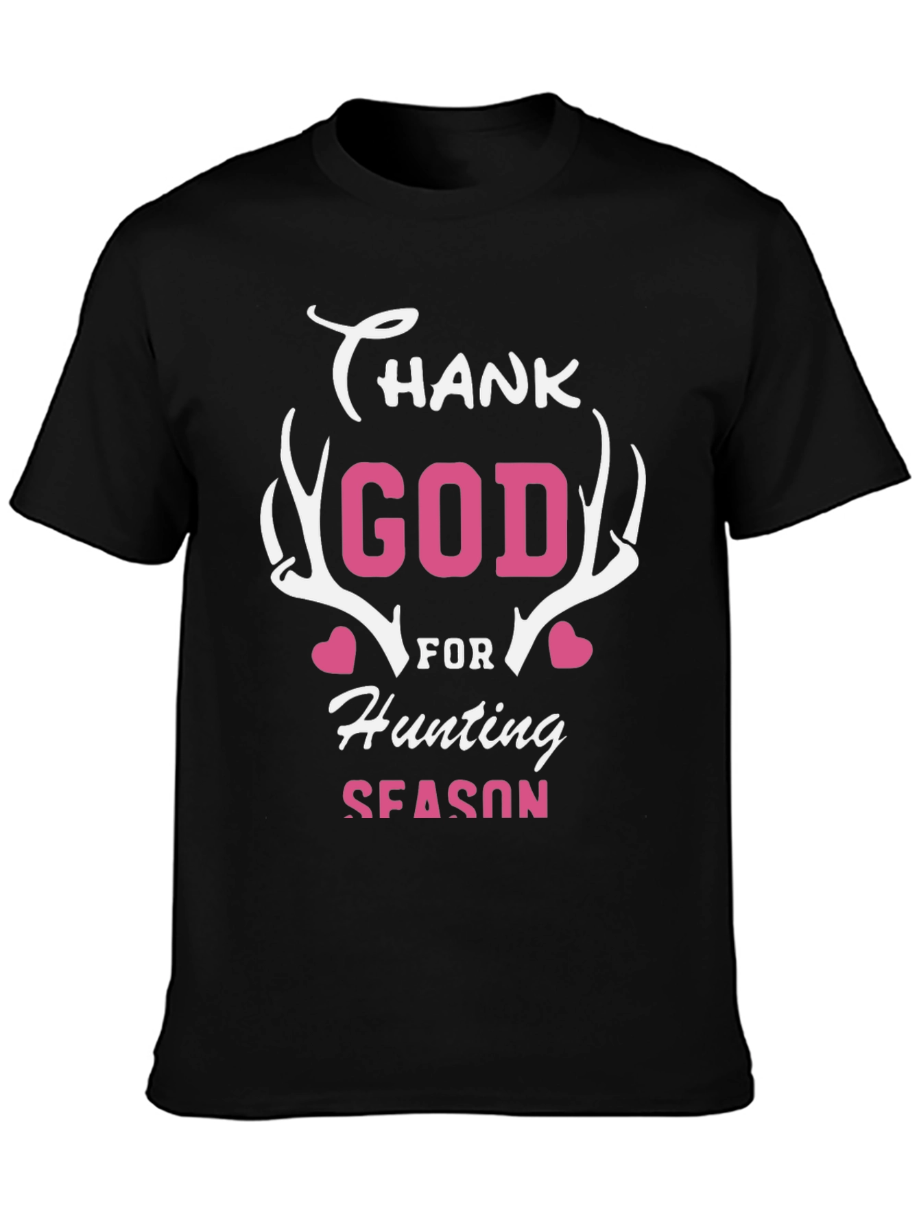 Thank God For Hunting Season Black T-Shirt