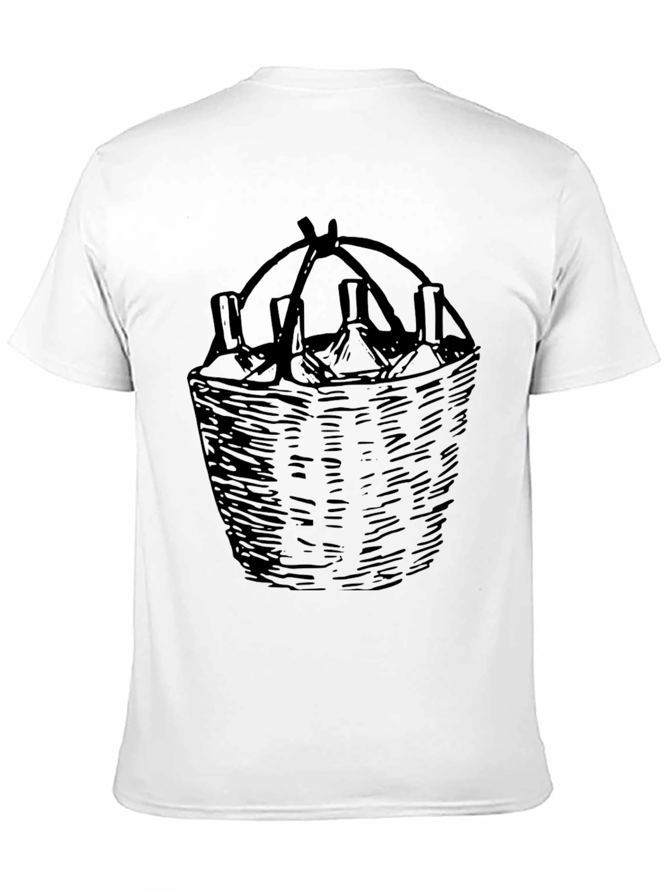 Wine Basket Graphic Tee - Black