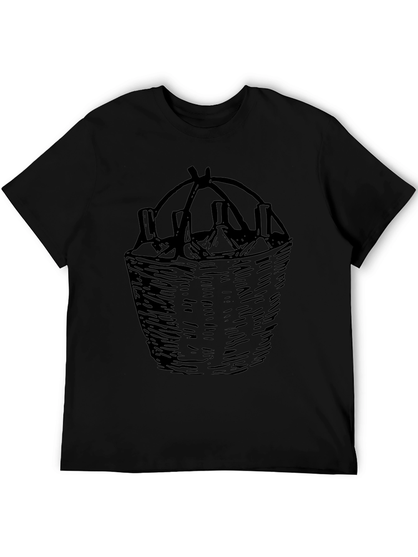 Wine Basket Graphic Tee - Black