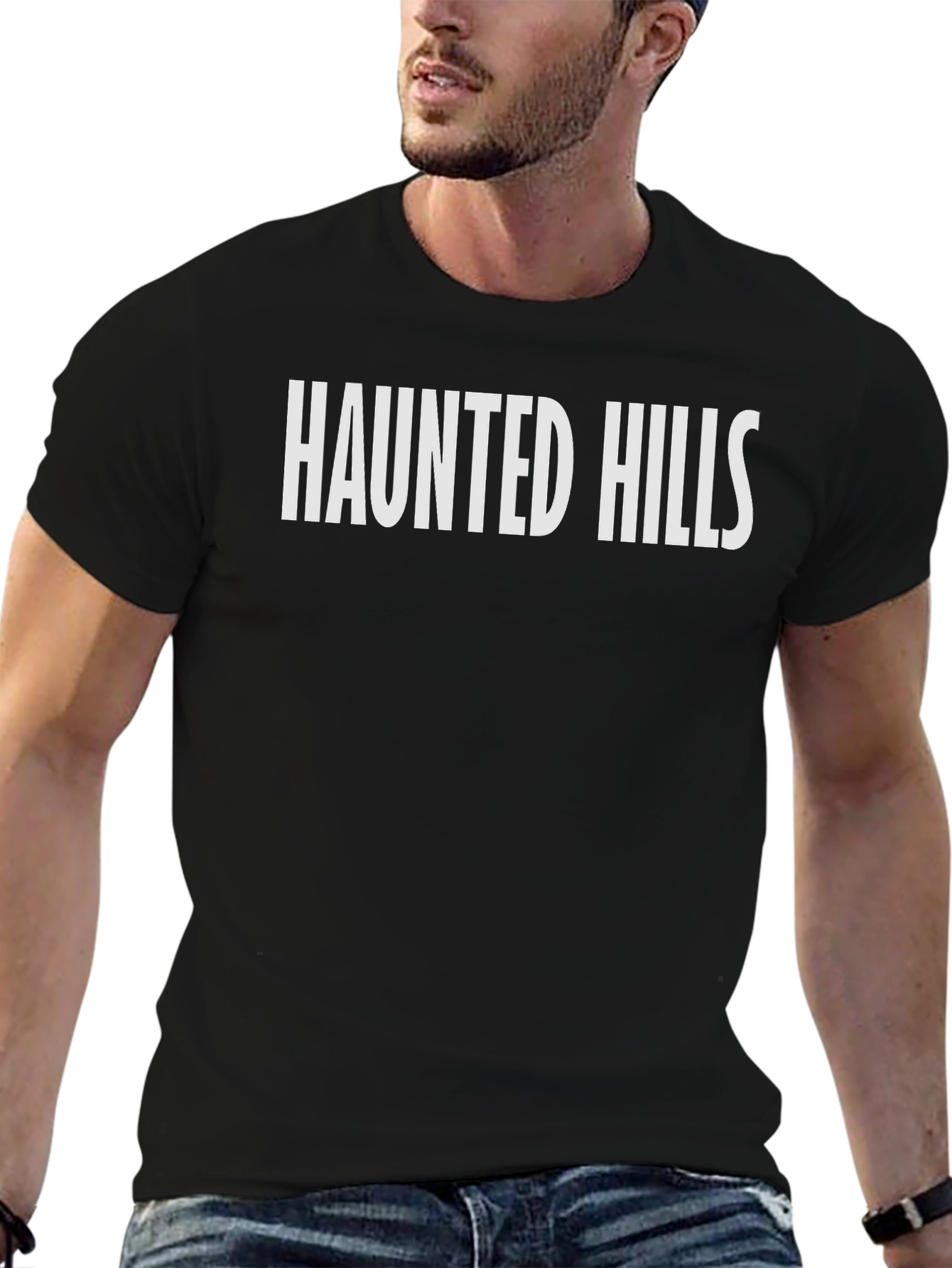 Haunted Hills Graphic Tee - Classic Black T-Shirt