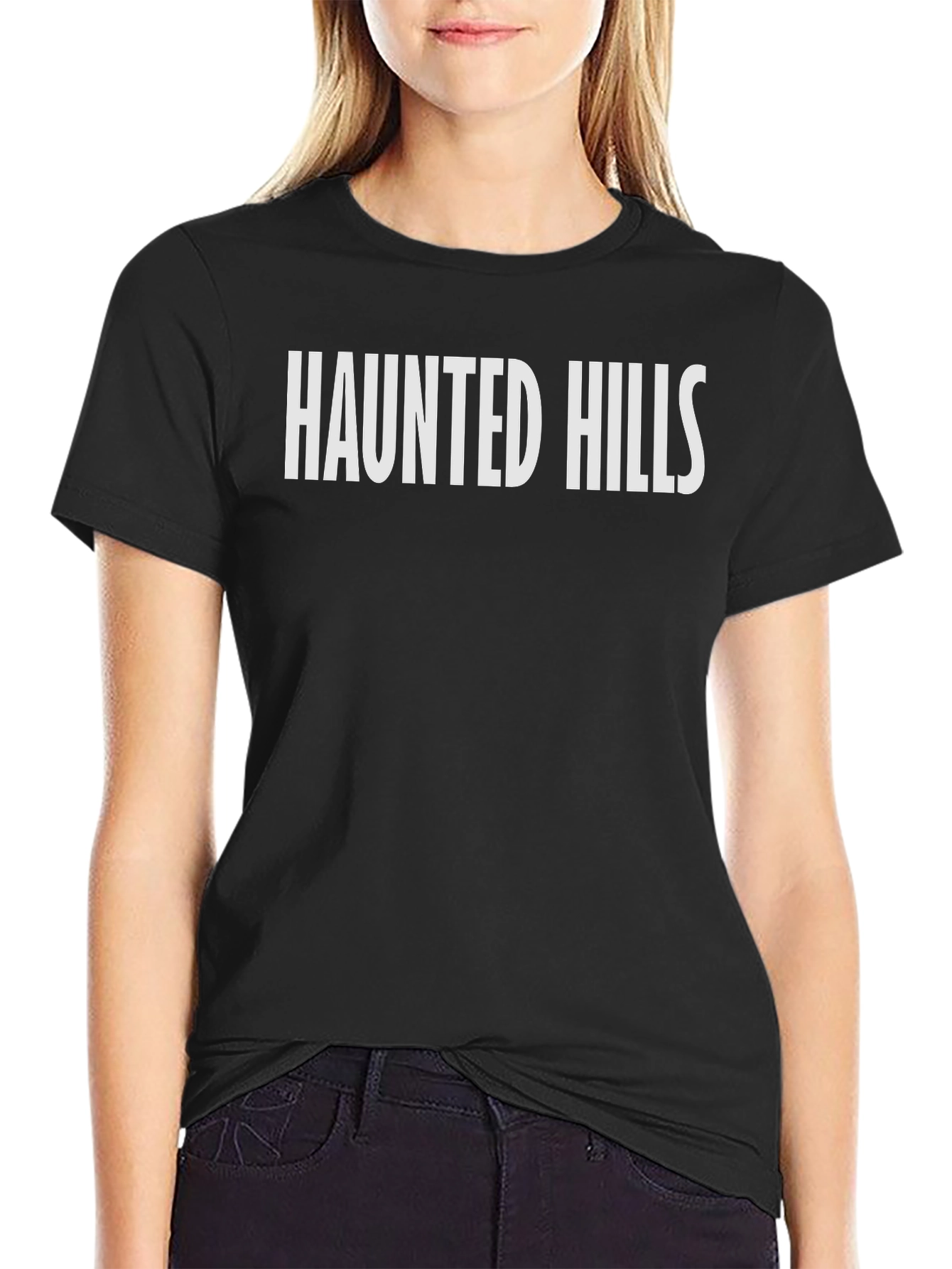 Haunted Hills Graphic Tee - Classic Black T-Shirt