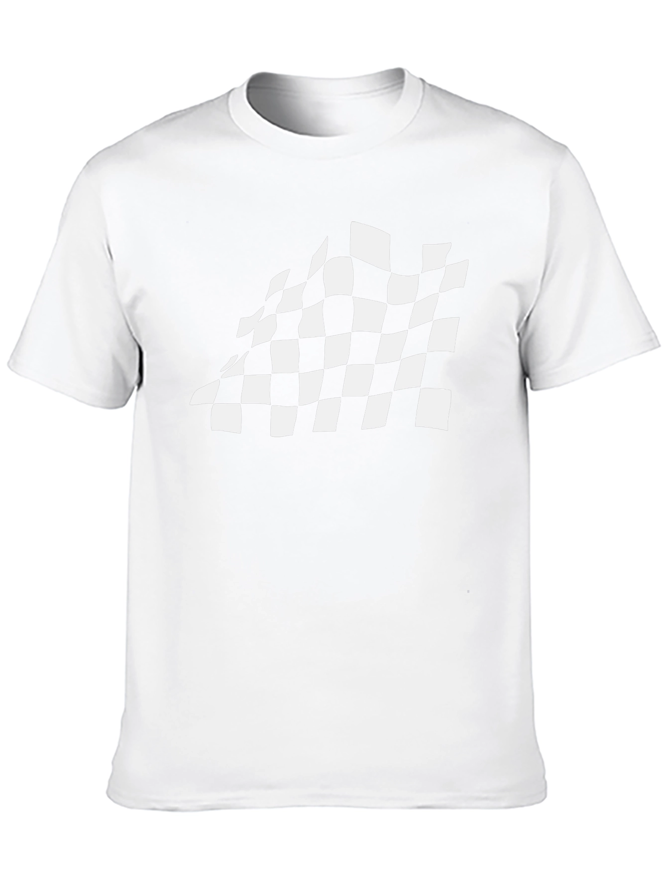 Checkered Flag Graphic Tee - Black Cotton T-Shirt