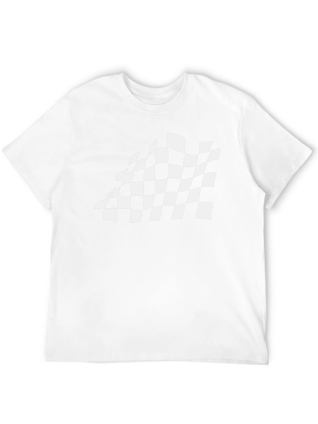 Checkered Flag Graphic Tee - Black Cotton T-Shirt