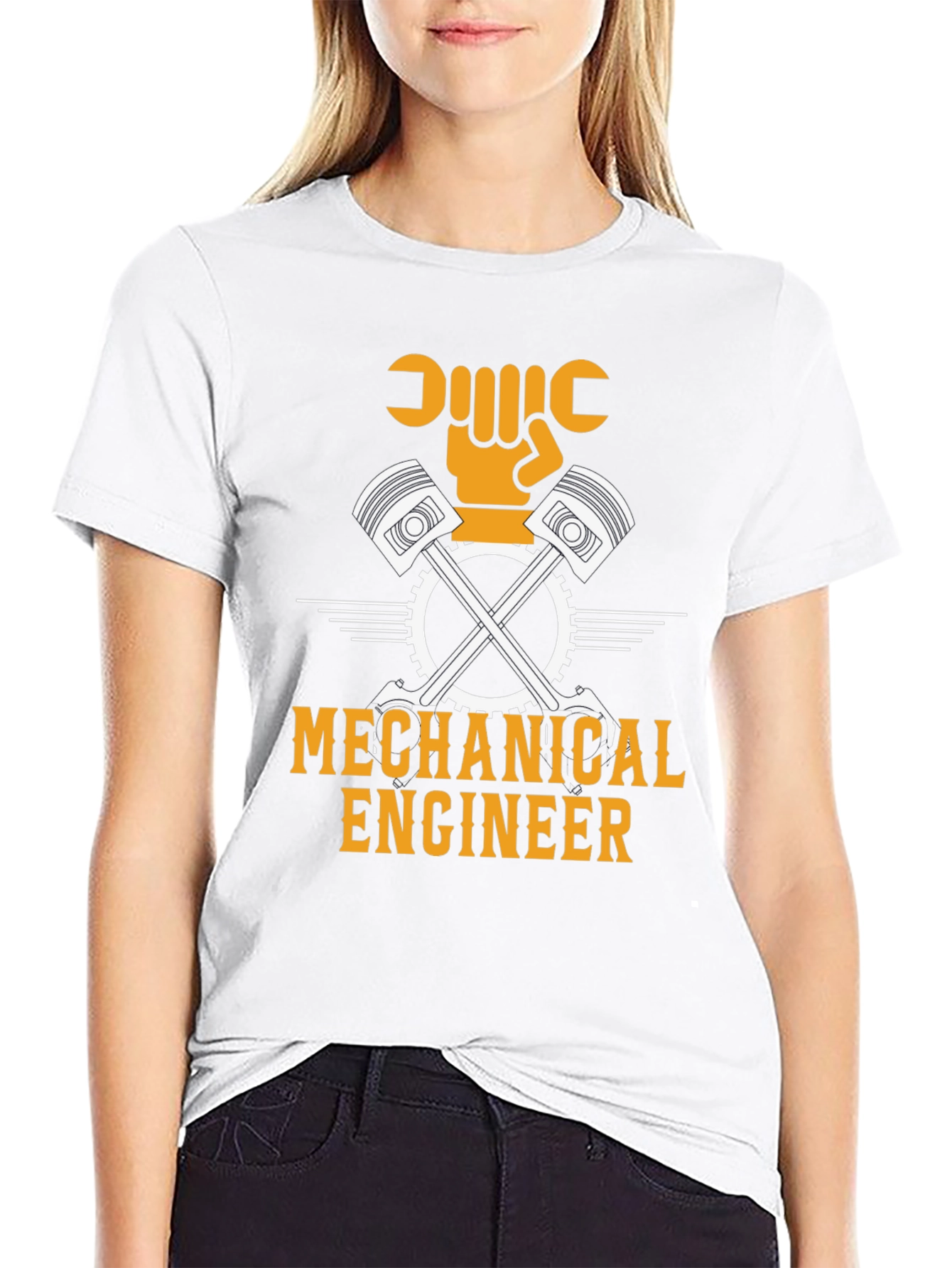 Mechanical Engineer T-Shirt - Black Cotton Blend