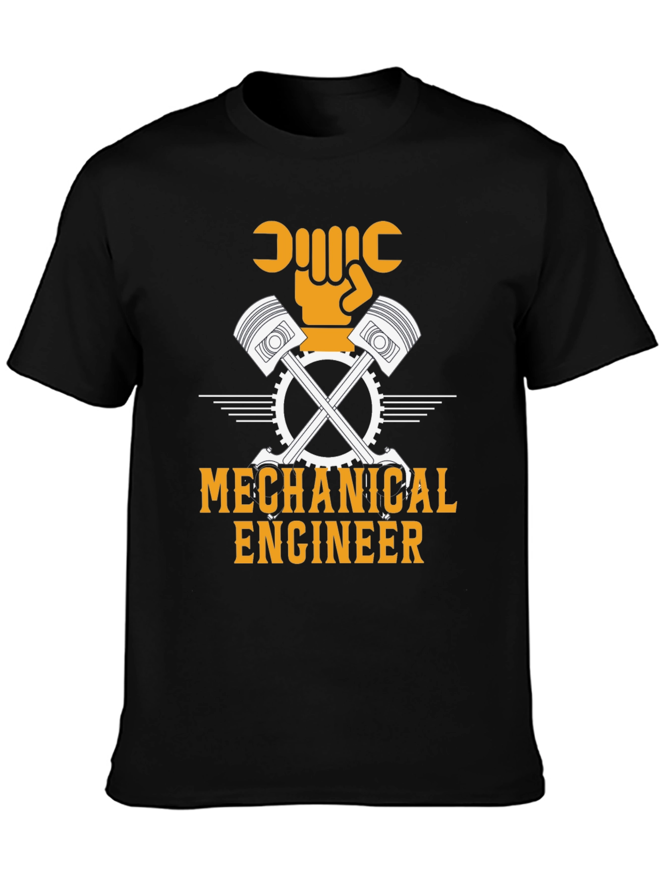 Mechanical Engineer T-Shirt - Black Cotton Blend