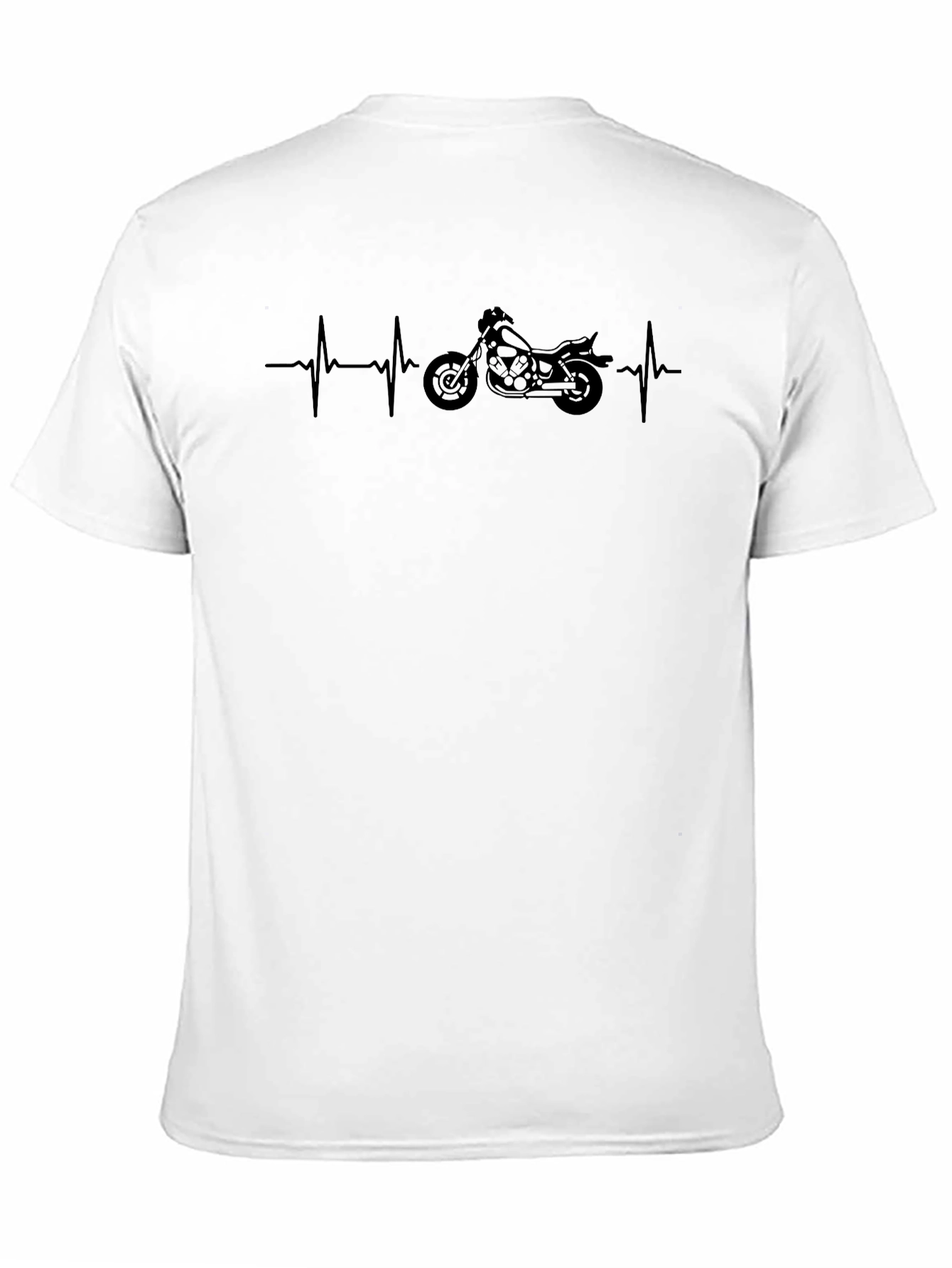 Motorcycle Heartbeat T-Shirt - Black