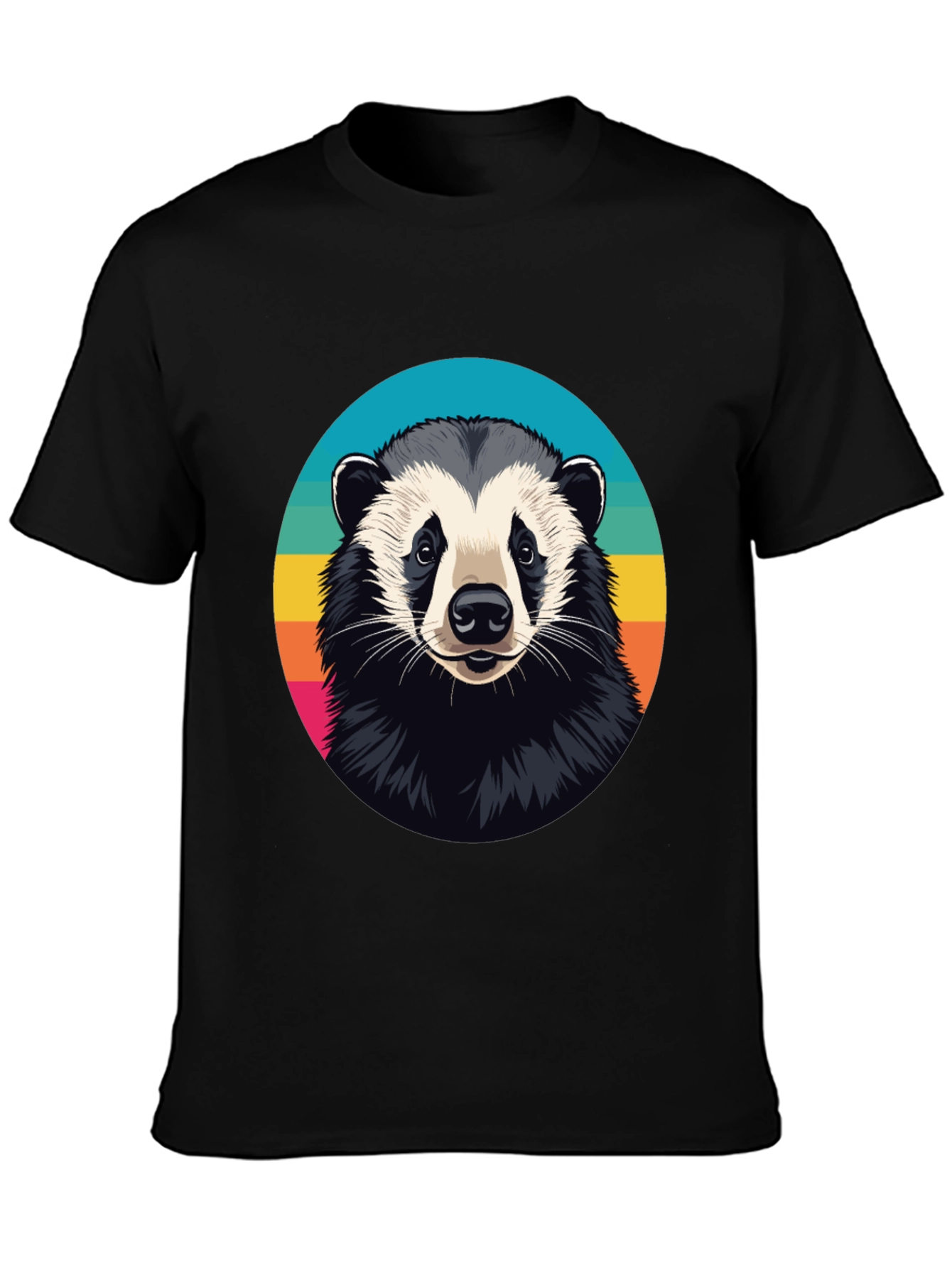 Cool Badger Graphic Tee - Unisex Black T-Shirt