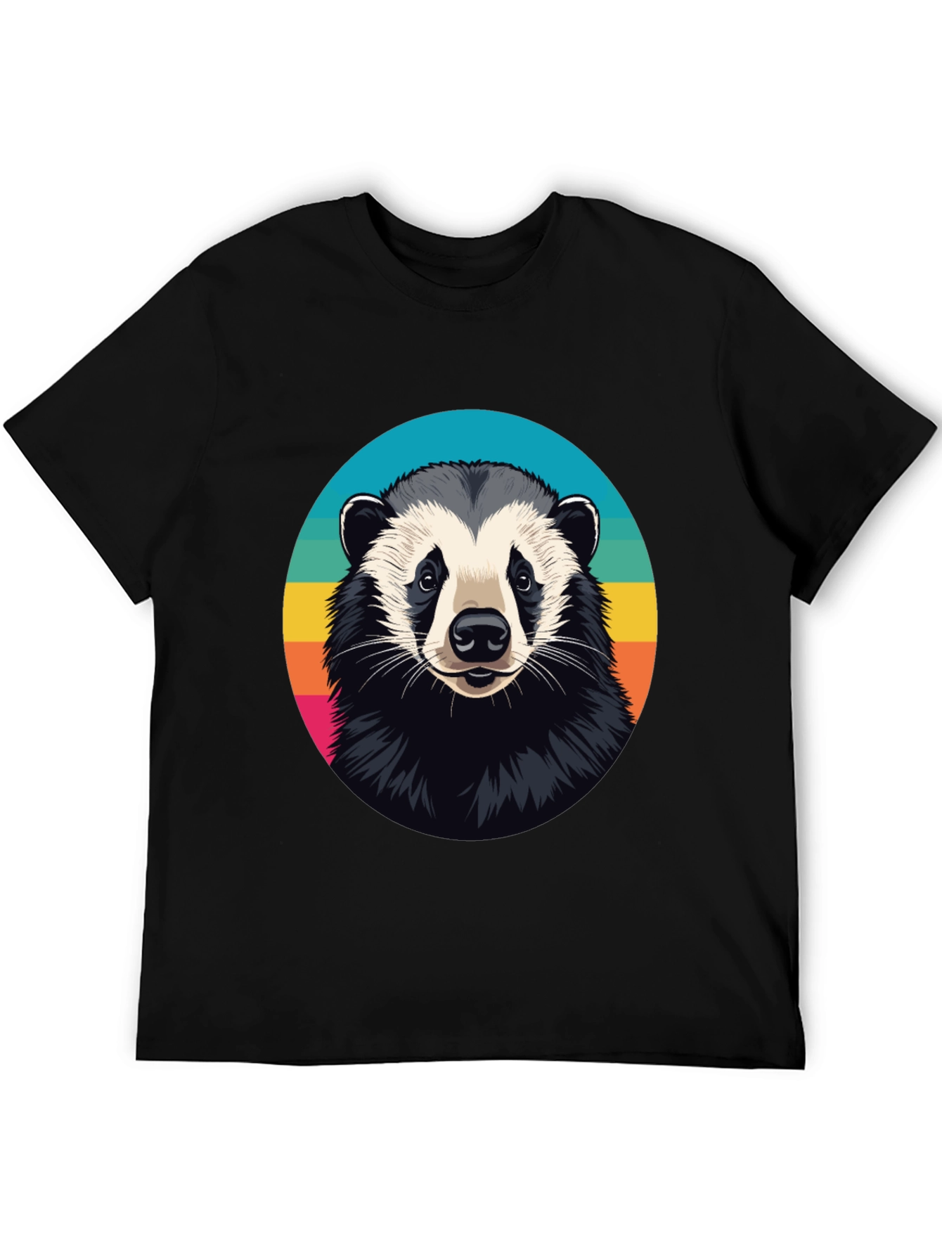 Cool Badger Graphic Tee - Unisex Black T-Shirt