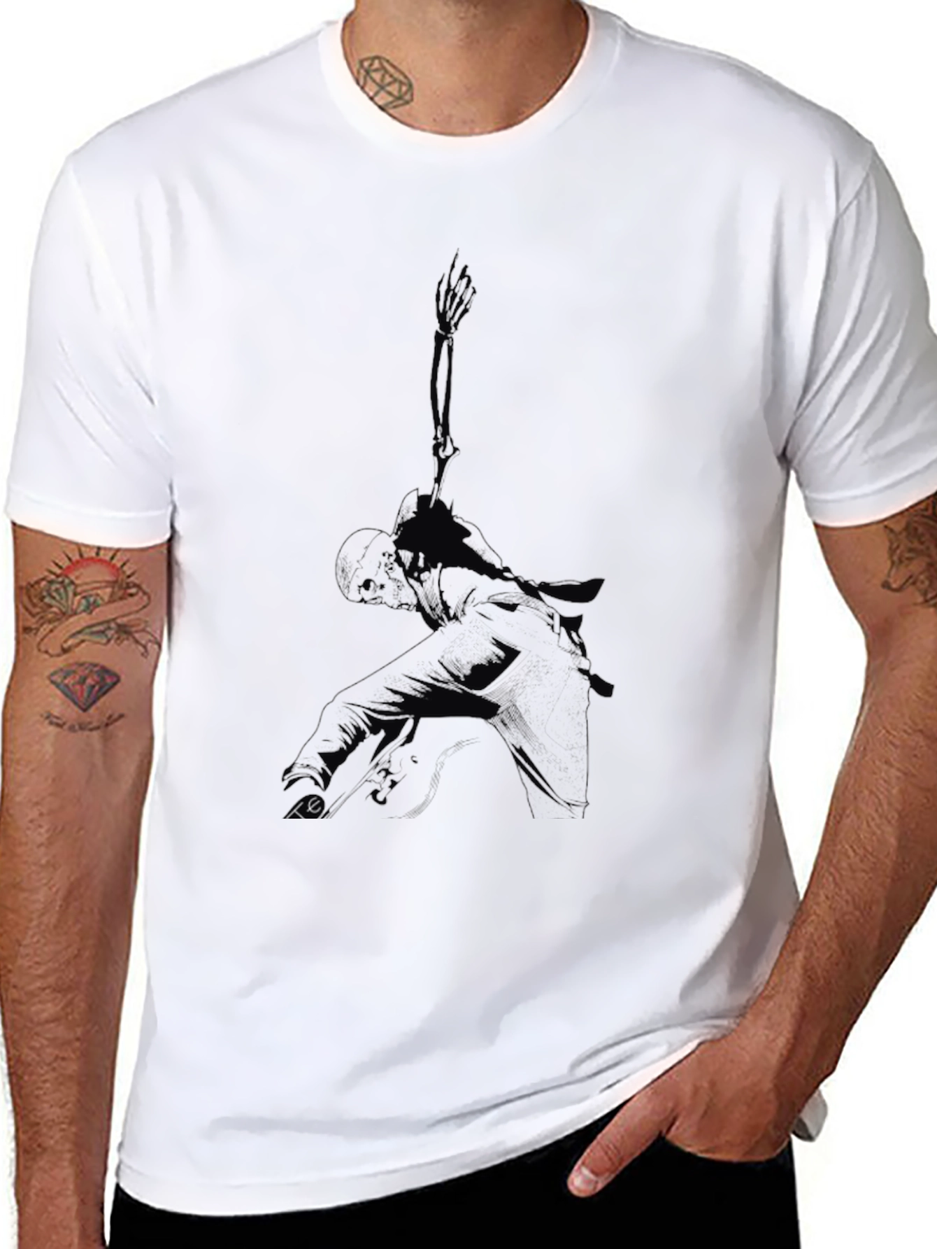 Mens Black Graphic Tee - Urban Style
