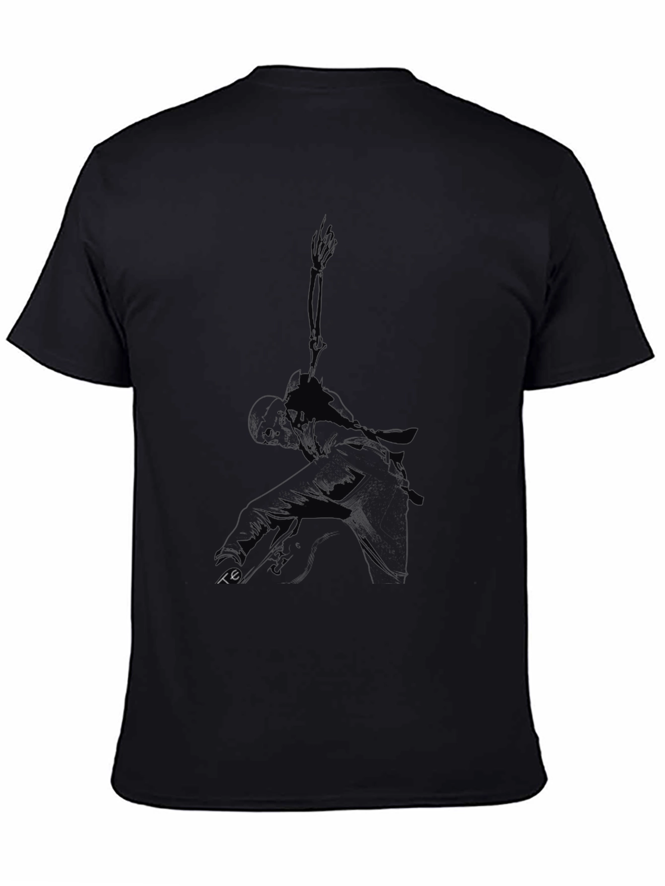 Mens Black Graphic Tee - Urban Style