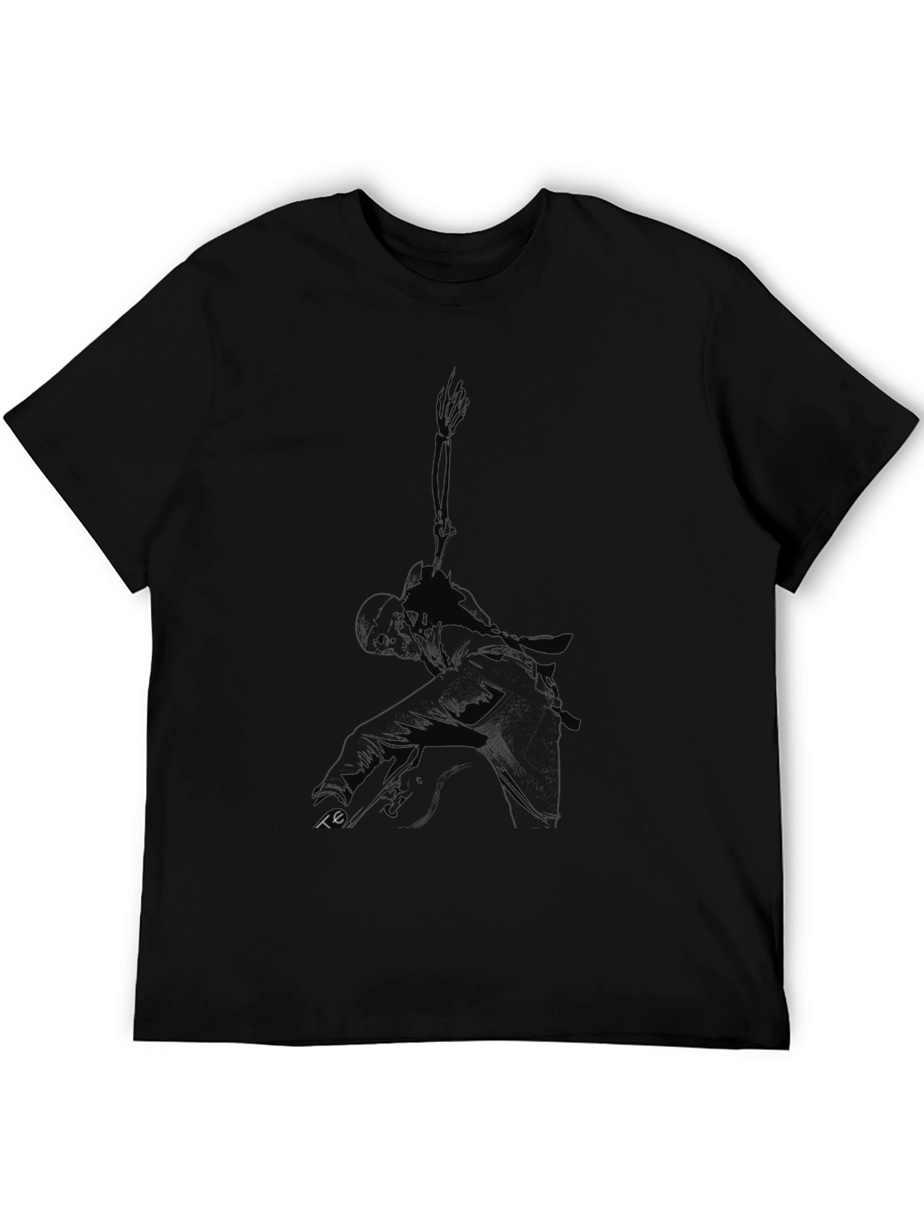 Mens Black Graphic Tee - Urban Style