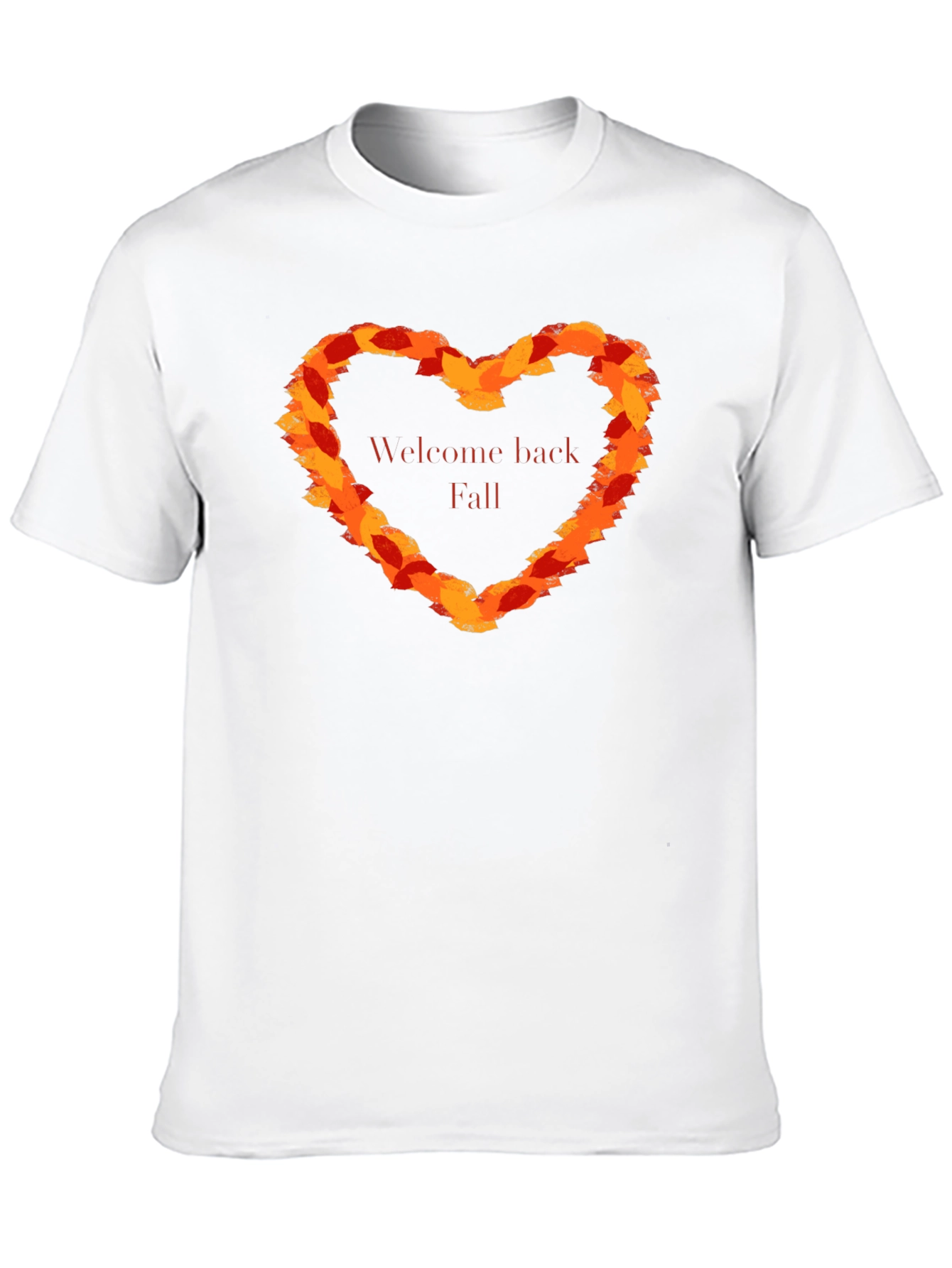 Welcome Back Fall Leaf Heart T-Shirt