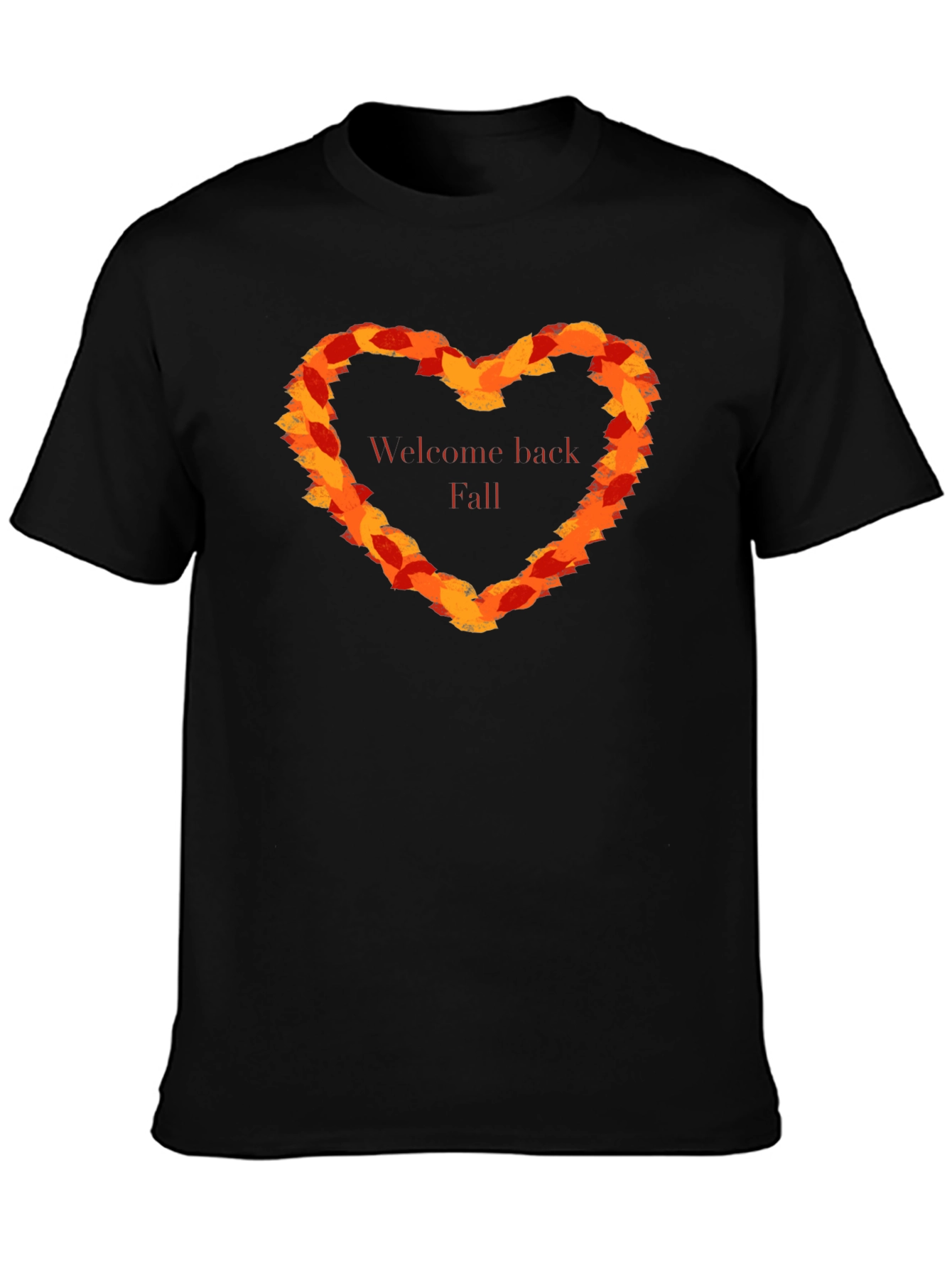 Welcome Back Fall Leaf Heart T-Shirt