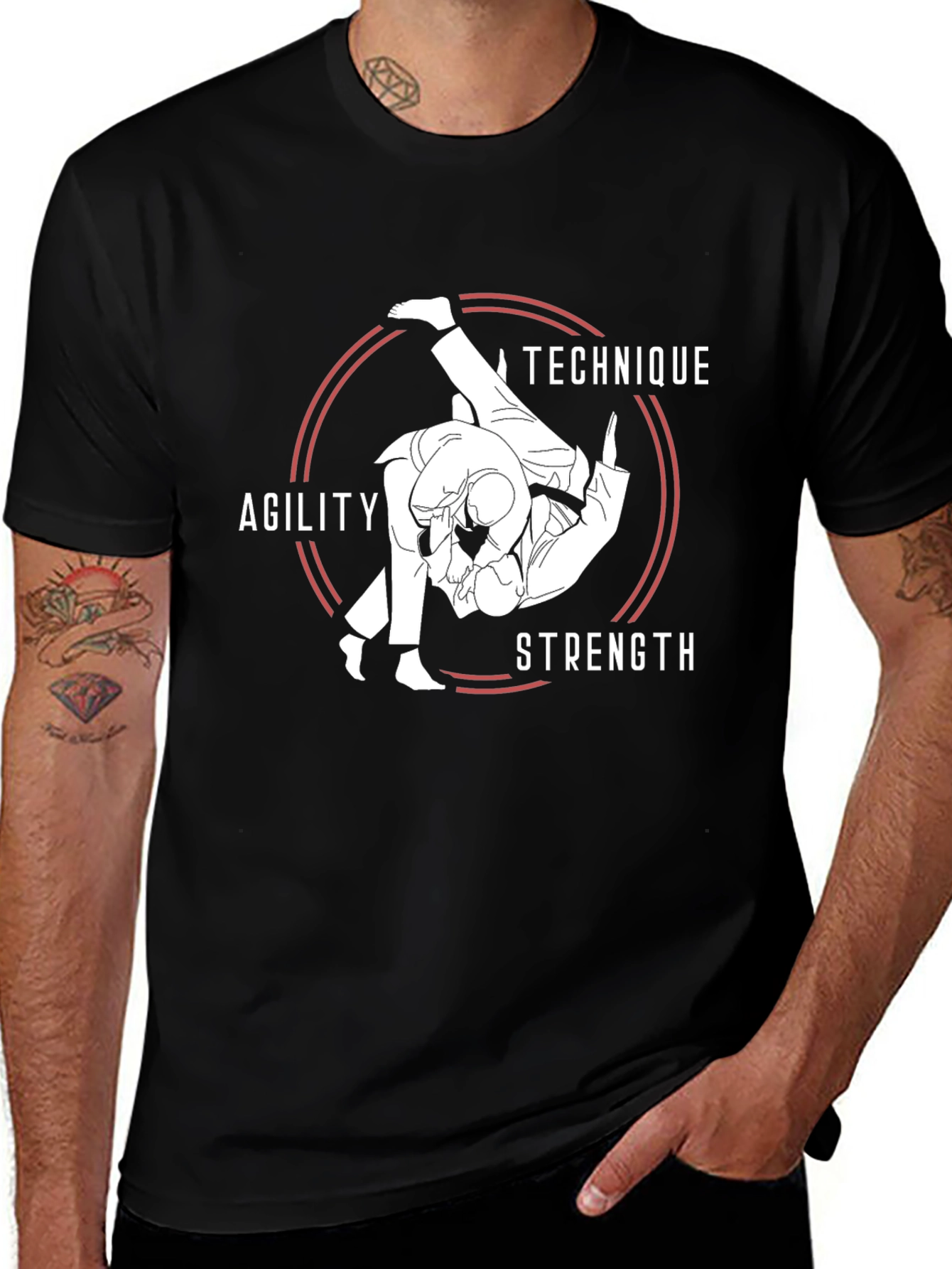 Judo Technique T-Shirt - Agility Strength Design