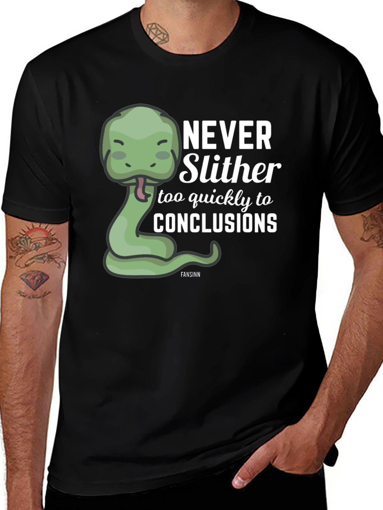 Never Slither Funny Graphic T-Shirt