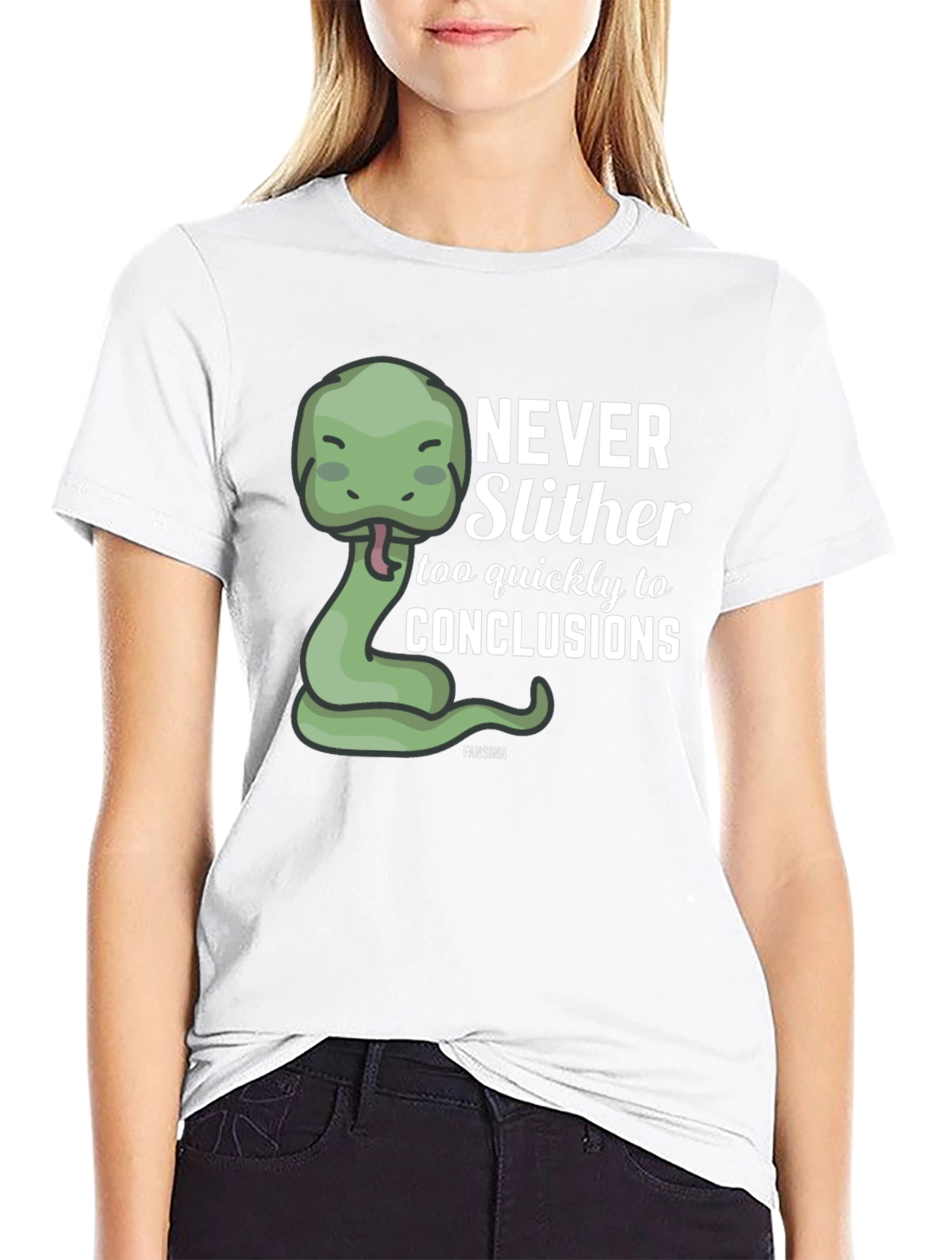 Never Slither Funny Graphic T-Shirt