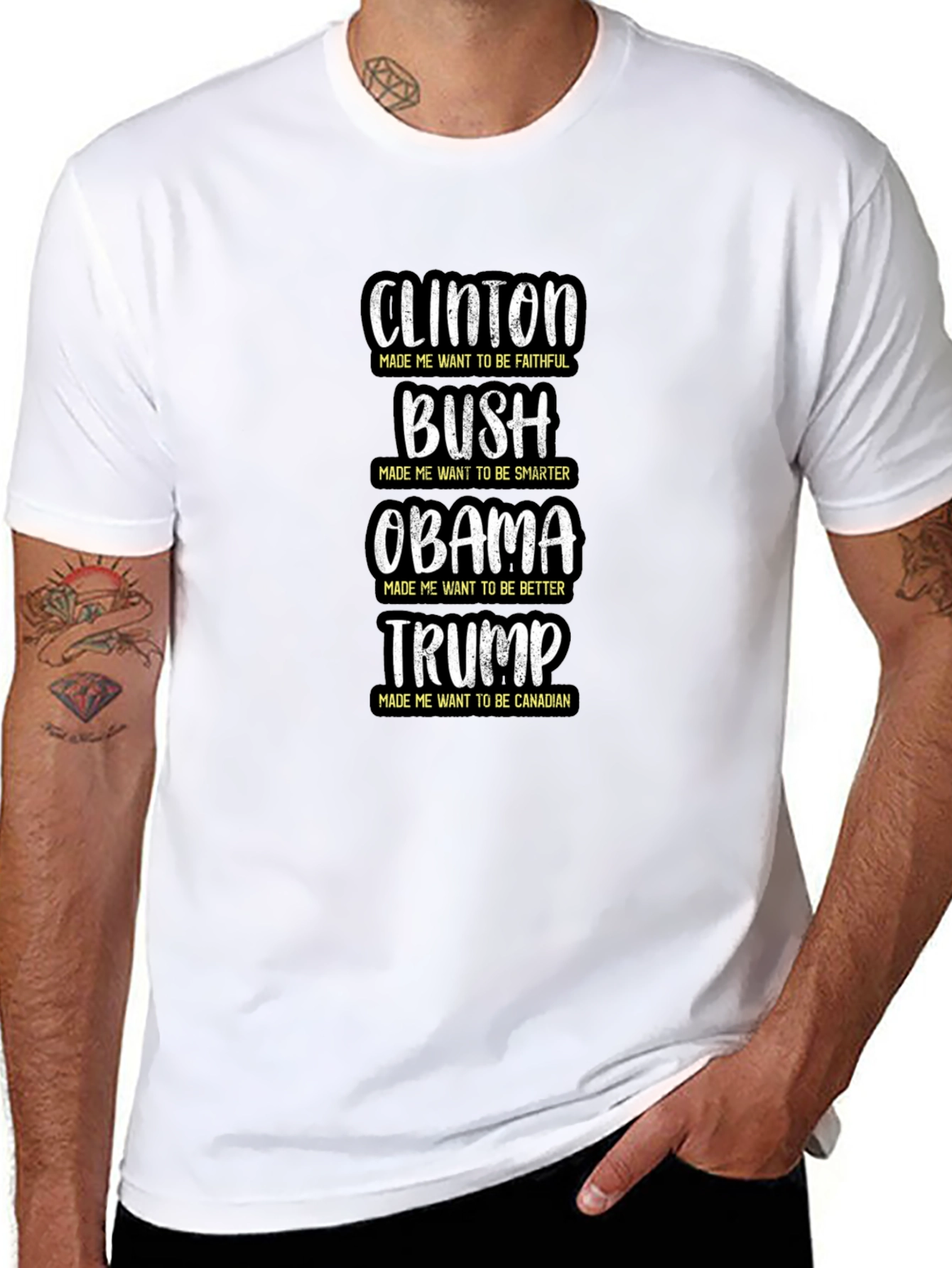 Political Humor T-Shirt: Clinton Bush Obama Trump