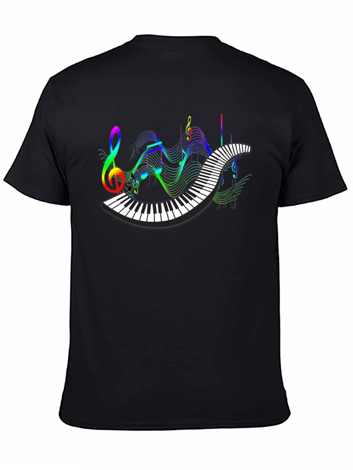 Music Lovers Piano Keys Graphic Tee