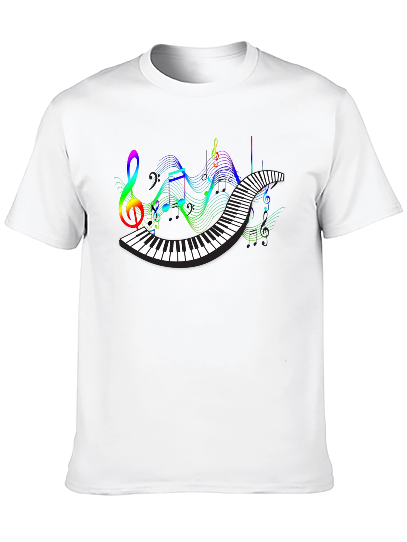 Music Lovers Piano Keys Graphic Tee