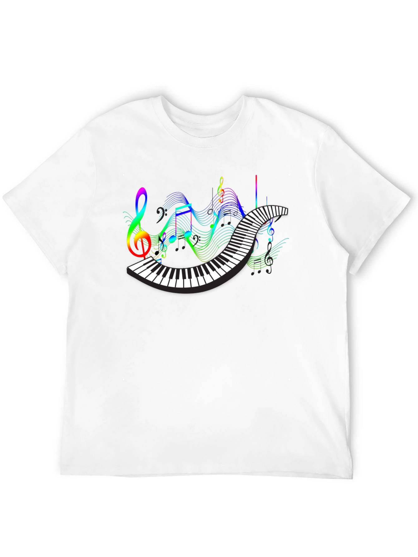 Music Lovers Piano Keys Graphic Tee