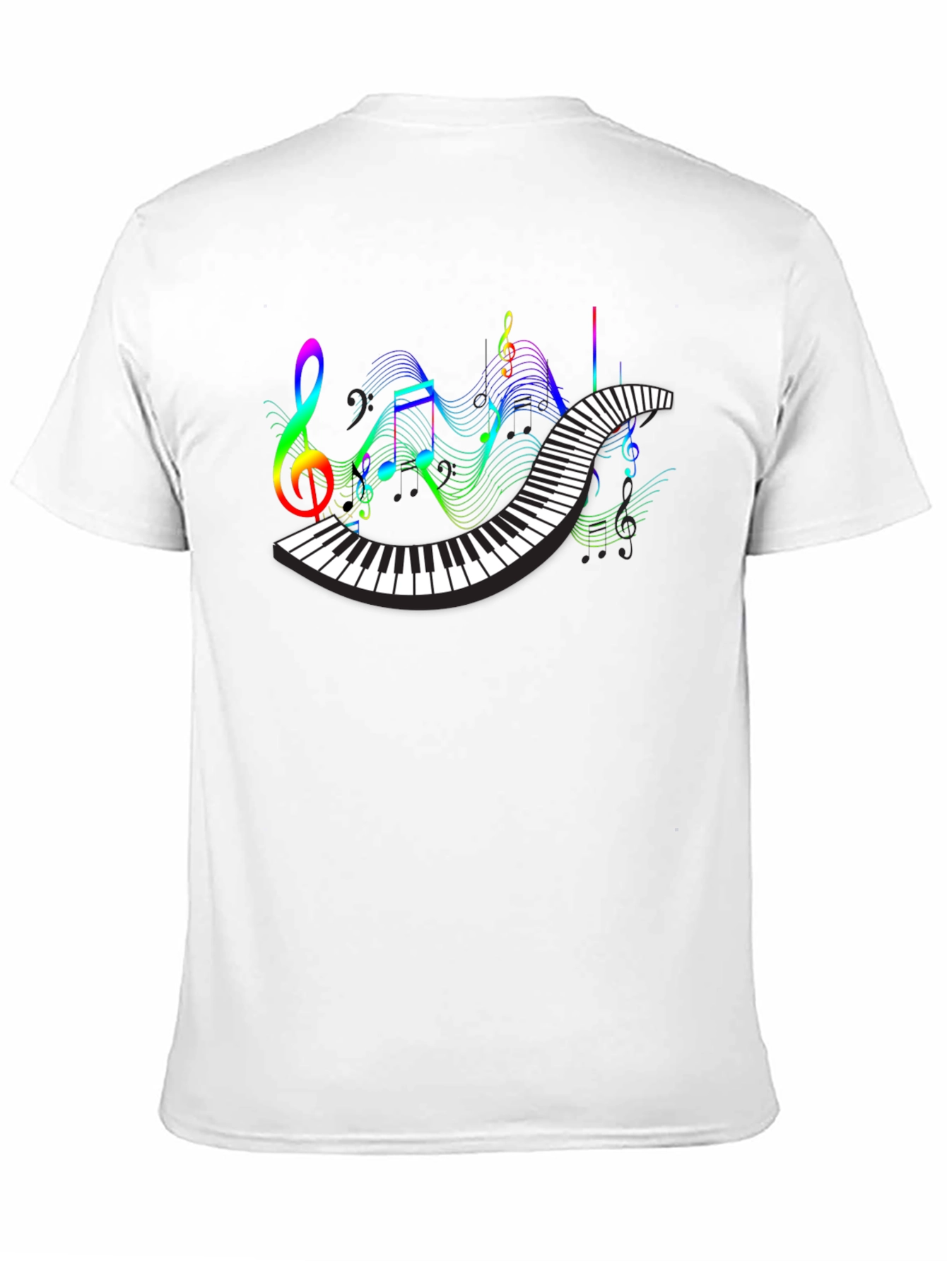 Music Lovers Piano Keys Graphic Tee