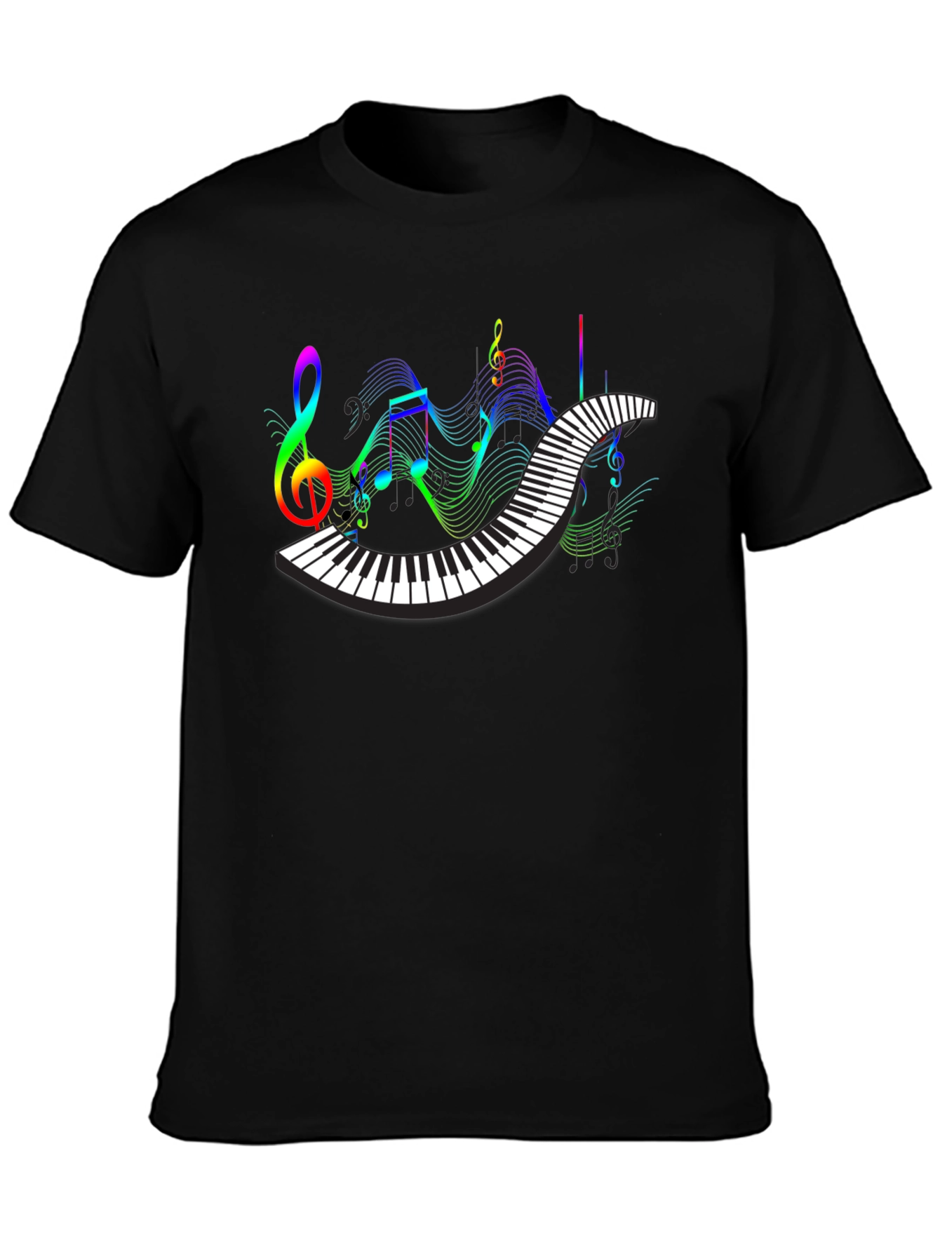 Music Lovers Piano Keys Graphic Tee
