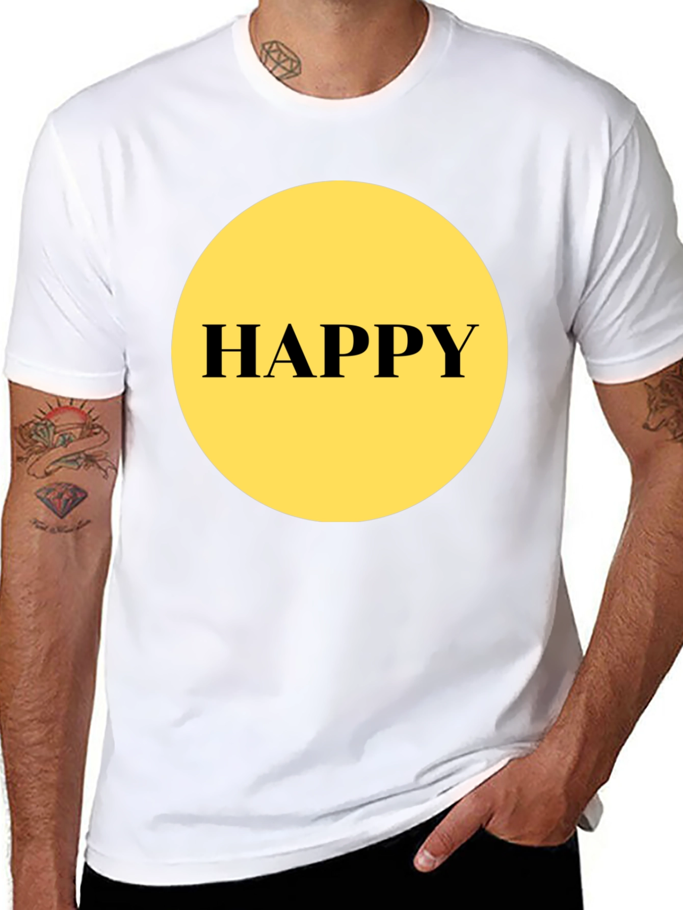 Happy Graphic T-Shirt - Black Unisex